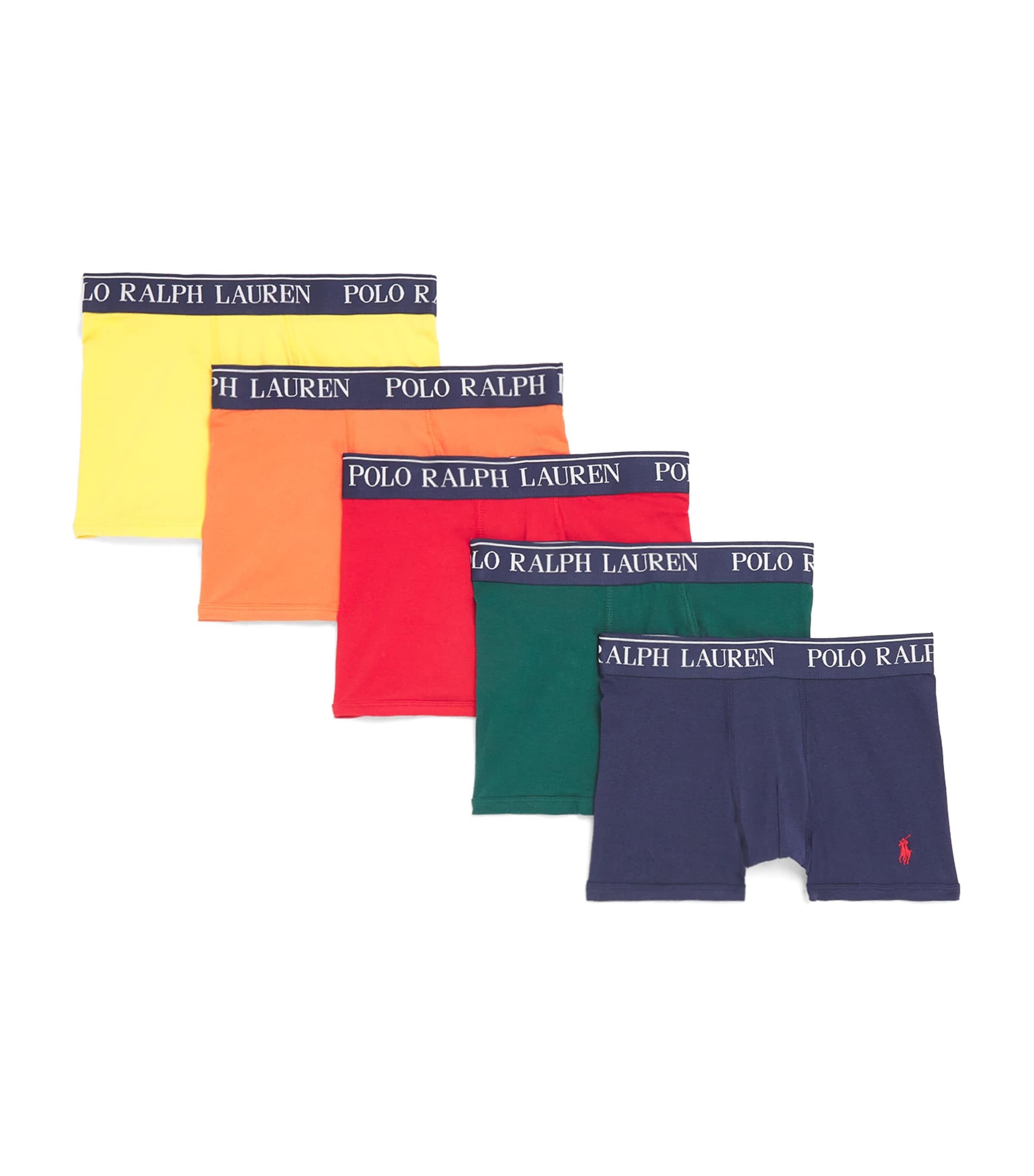 Ralph Lauren Pack Of 5 Stretch-cotton Boxer Briefs