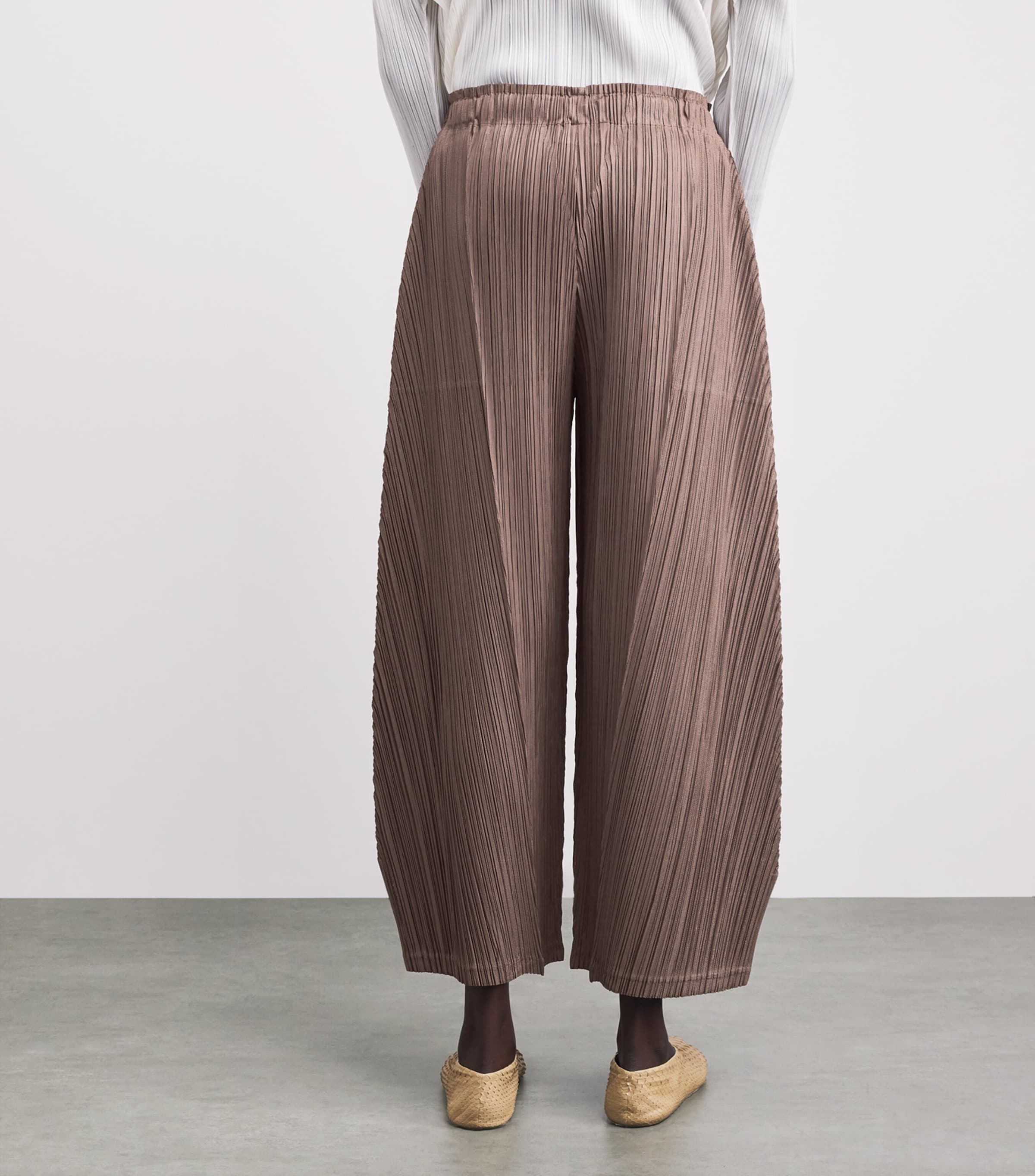 Pleats Please Issey Miyake Womens Thicker Bottoms 2 Trousers Brown Image 5