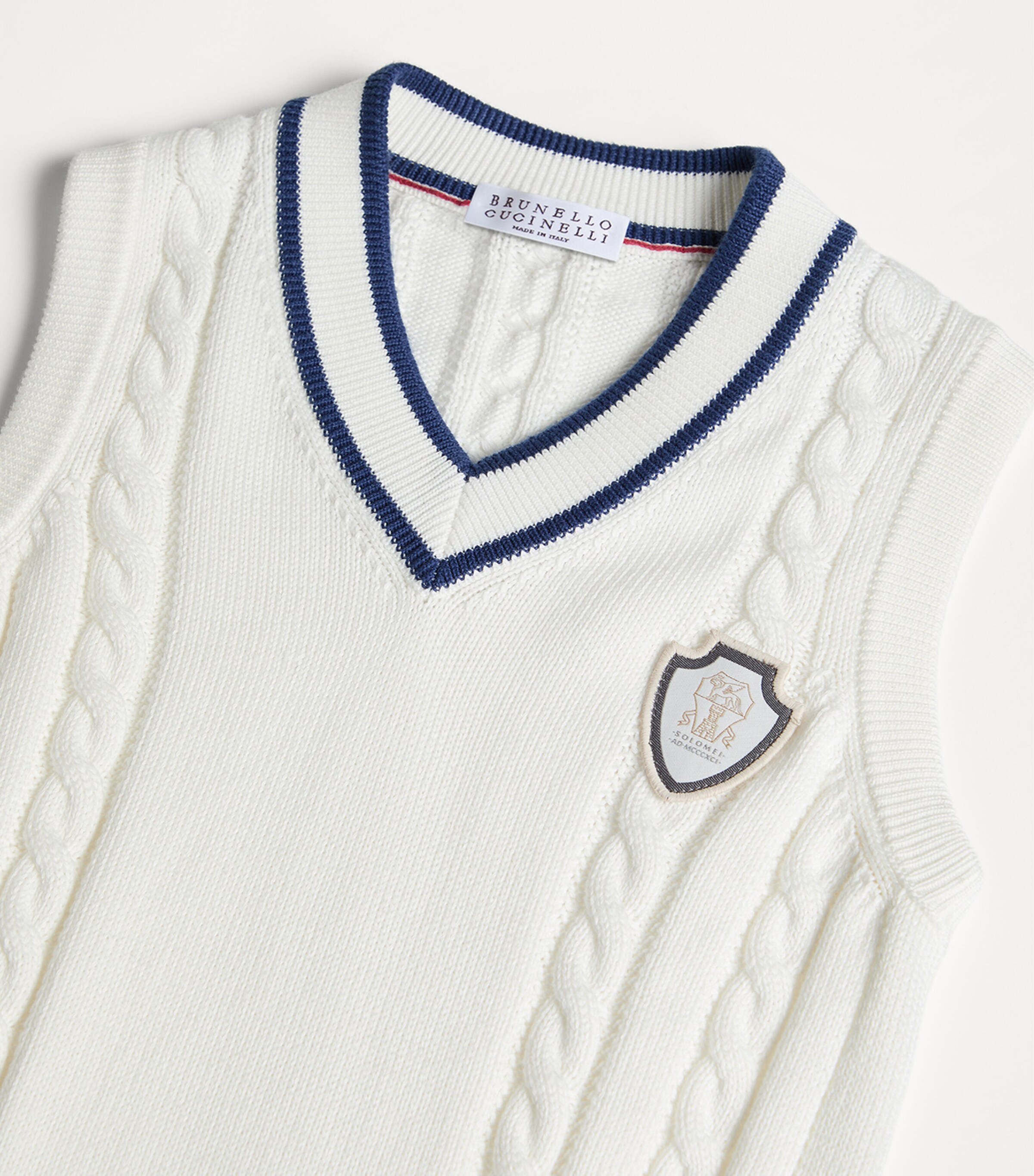 Brunello Cucinelli Kids Cotton Knit Vest (4-6 Years) Image 3