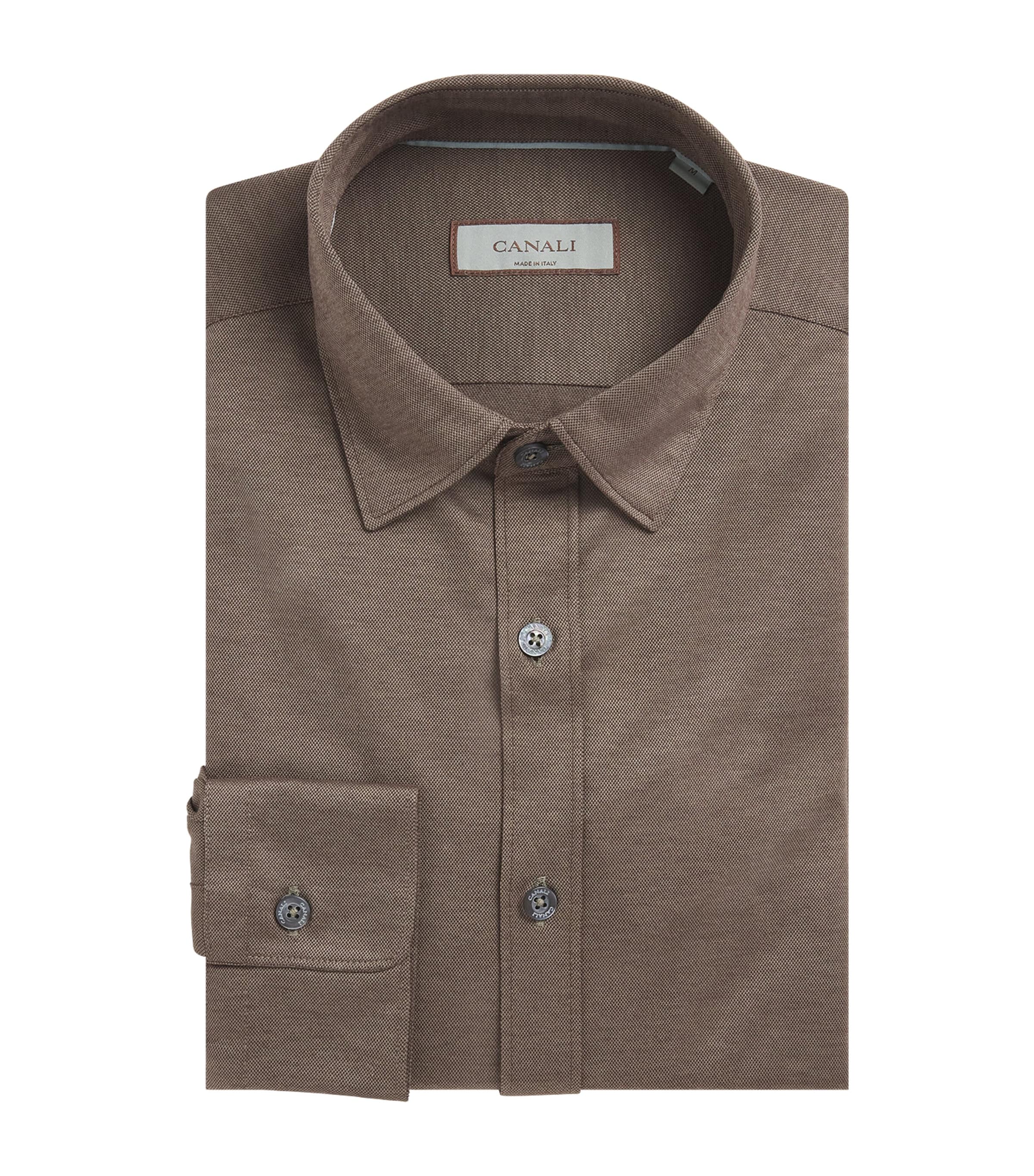 Canali Cotton Shirt In Green