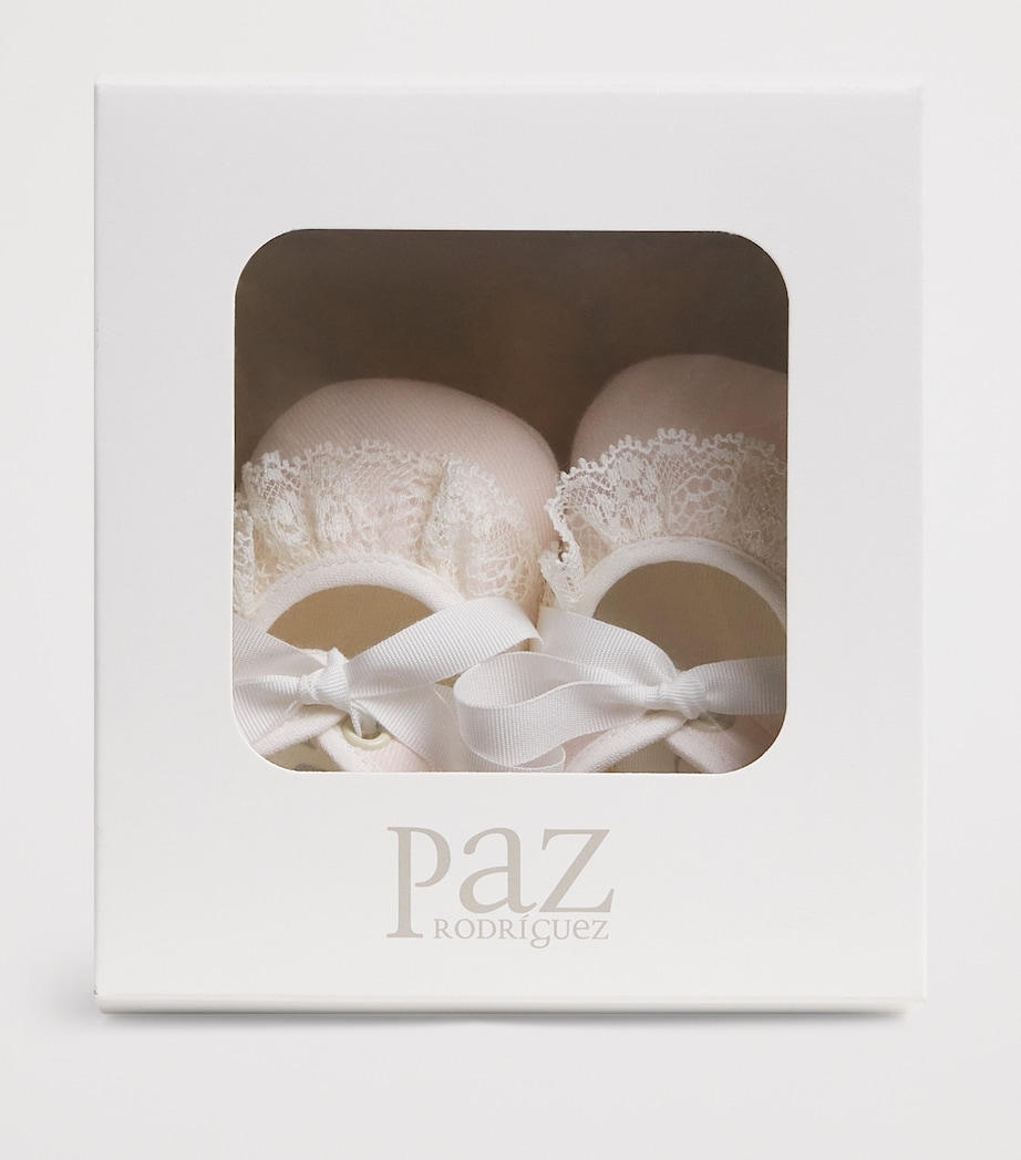 Paz Rodriguez Lace-Trim Ballet Flats Light Pink Image 4