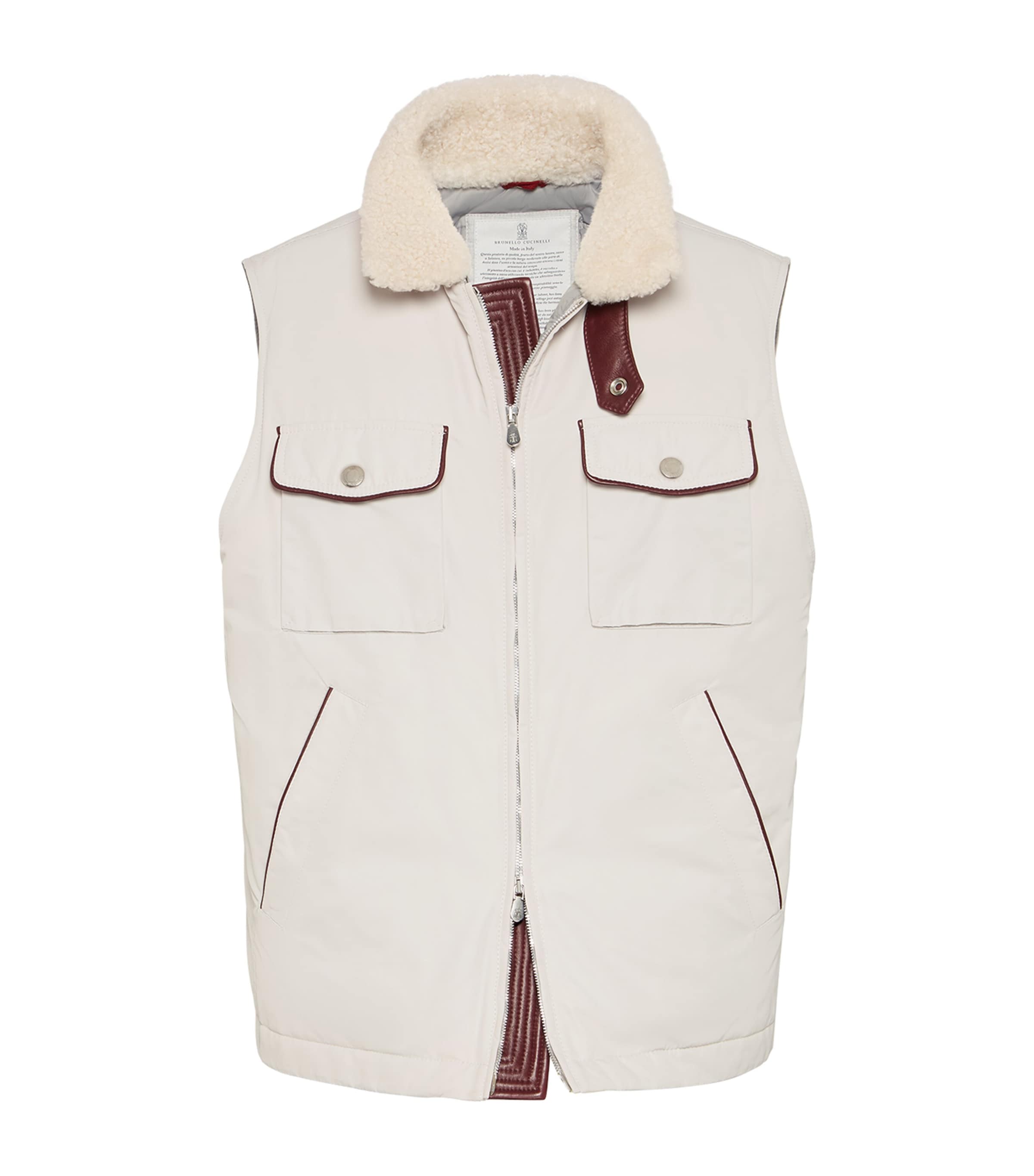 Down Shearling-Collar Gilet CEN36 Image 1