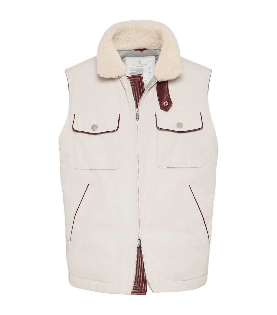 Down Shearling-Collar Gilet CEN36 Image 1