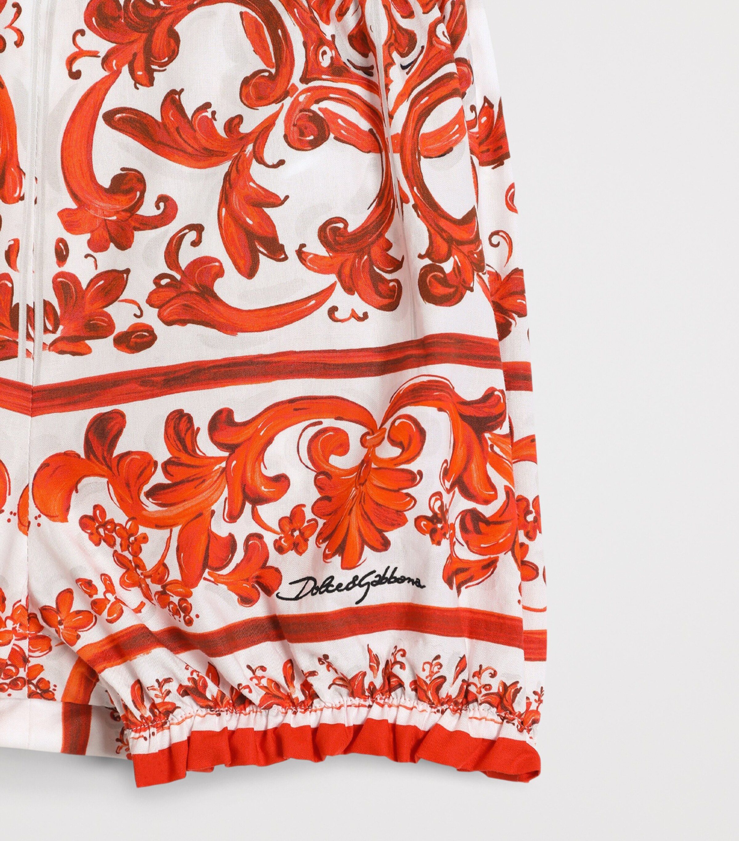 Dolce&Gabbana Kids Cotton Majolica Print Playsuit (3-30 Months) Mix Maiolica L Image 4
