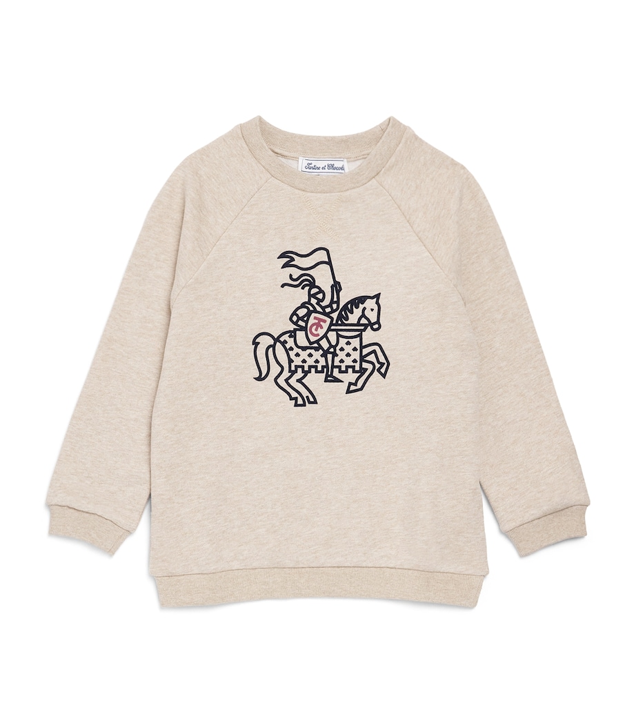 Tartine et Chocolat Cotton Printed Sweatshirt (5-12 Years) Chiné Image 1