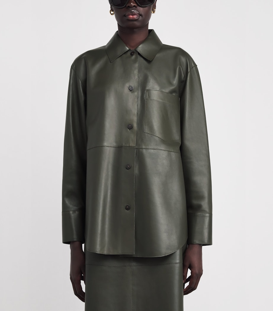 Leather Overshirt PALM LEAF Image 3