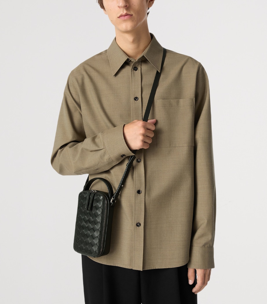 Leather Intrecciato Getaway Phone Pouch 3009 Image 2