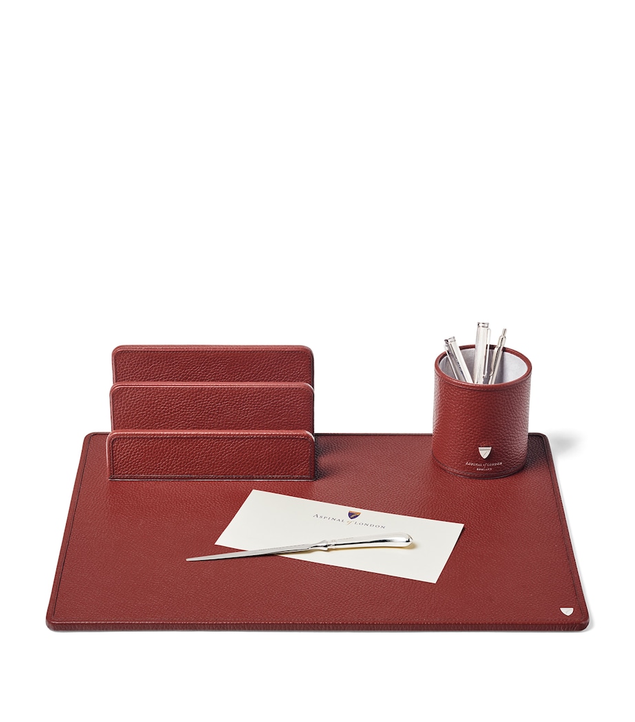 Leather Desk Blotter MERLOT Image 2