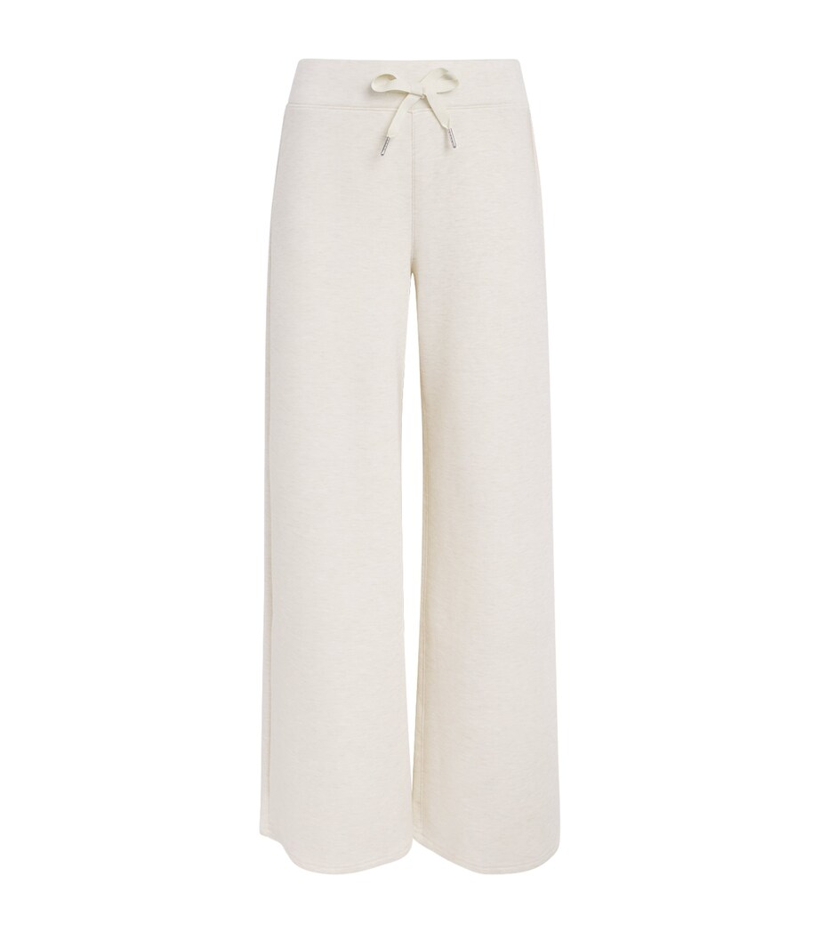 SPANX Womens SPANX AirEssentials Wide-Leg Sweatpants Oatmeal Heather Image 1