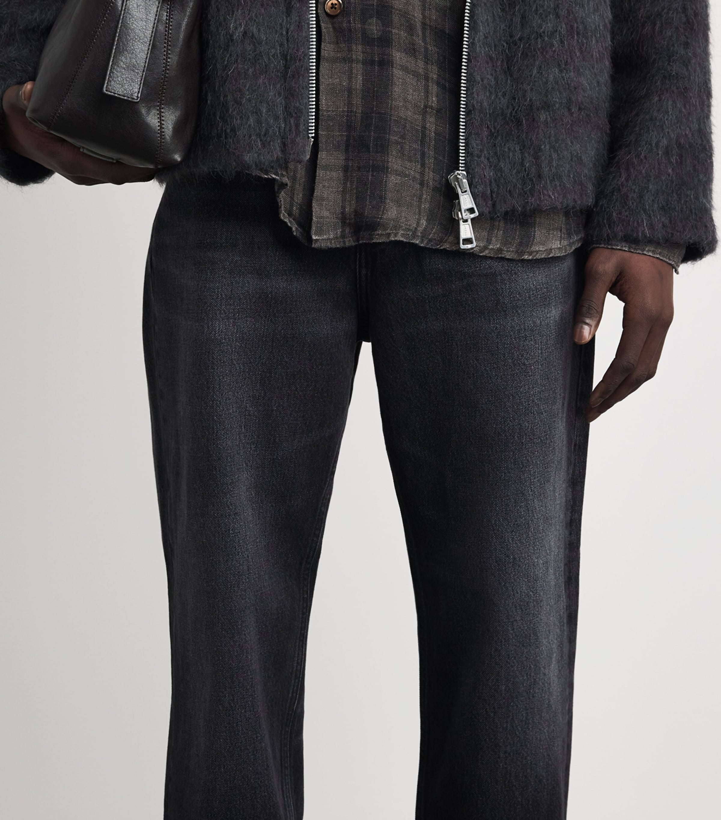 Won Hundred Mens Genoa Straight Jeans Sim Black Image 3