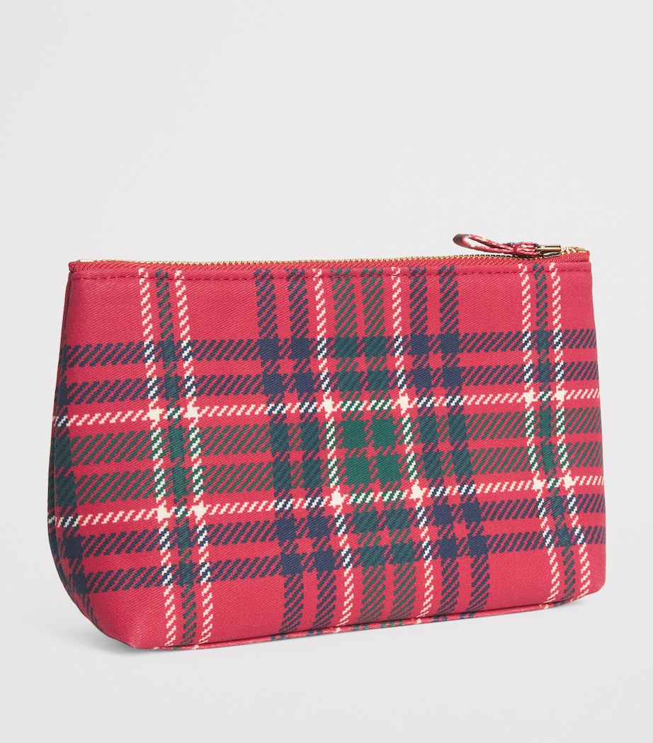 Harrods Medium Tartan Logo Pouch Red Image 2