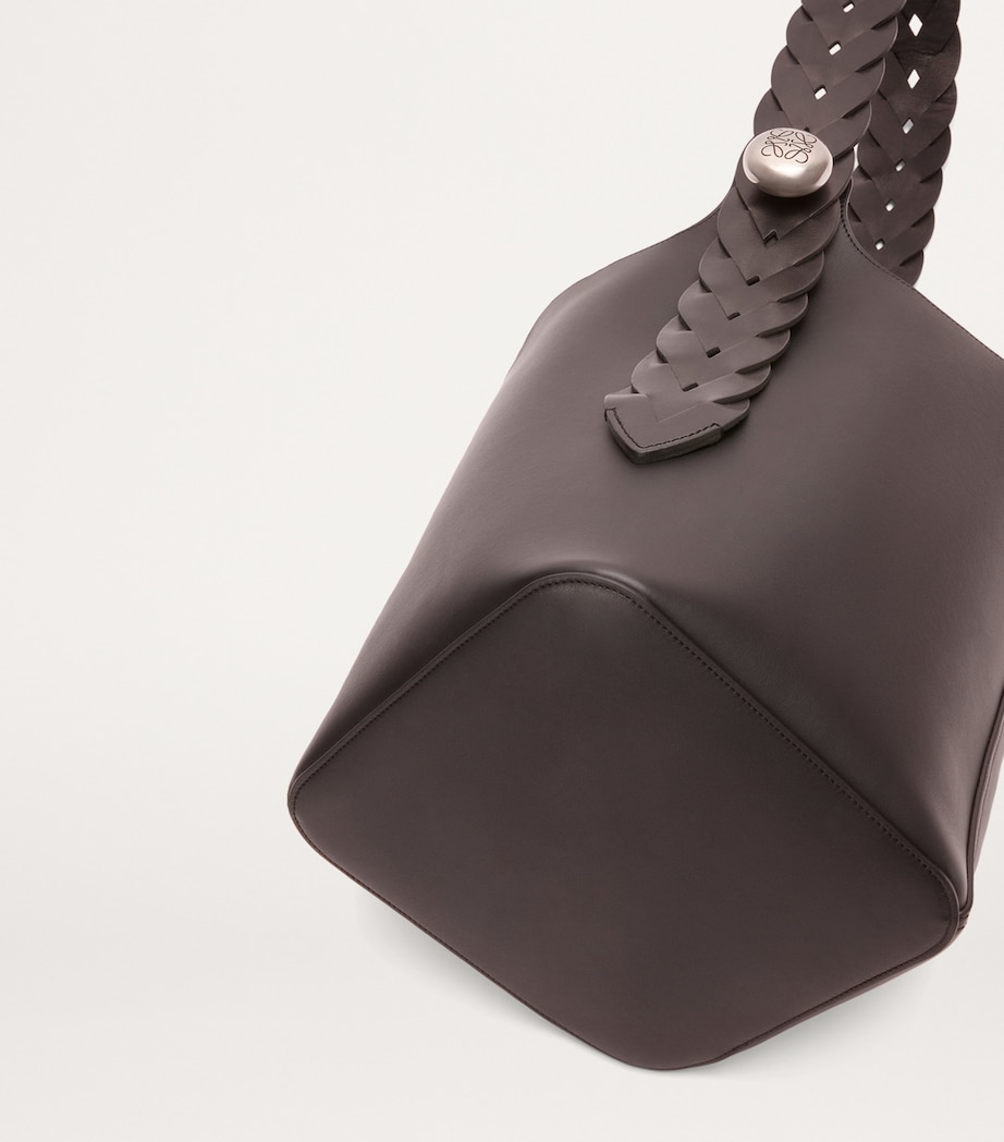 Large Pebble Bucket Bag DARK BROWN Image 6