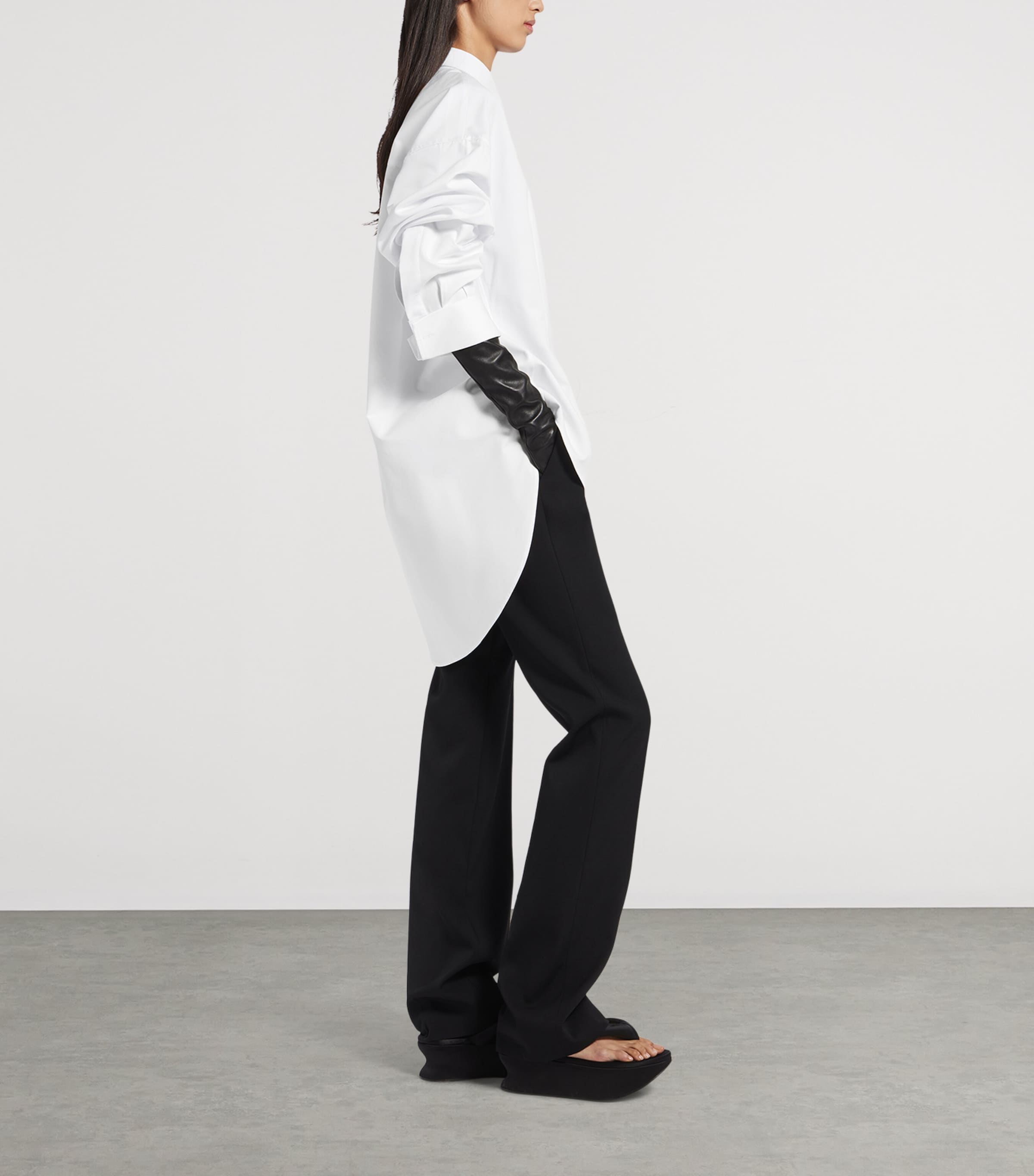 Balenciaga Womens Cotton-Silk Oversized Shirt Image 4