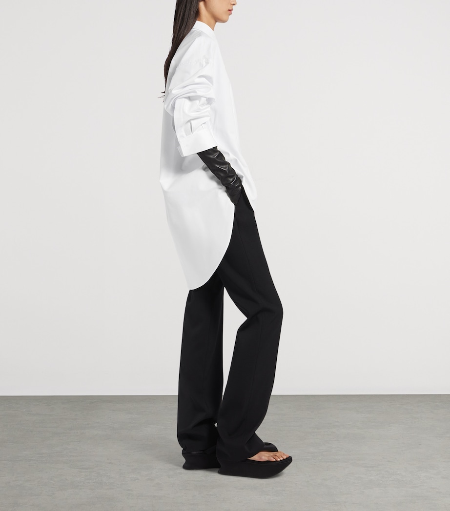 Balenciaga Womens Cotton-Silk Oversized Shirt Image 4
