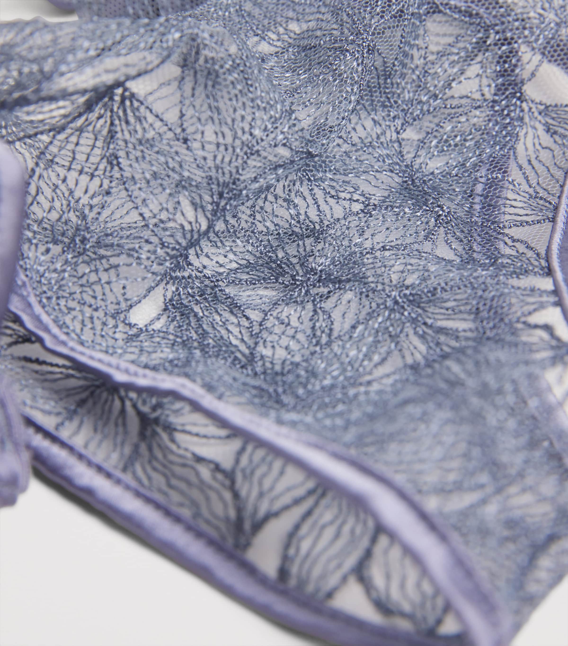 Coco De Mer Womens Lace Esme Quarter Cup Bra Powder Blue Image 2