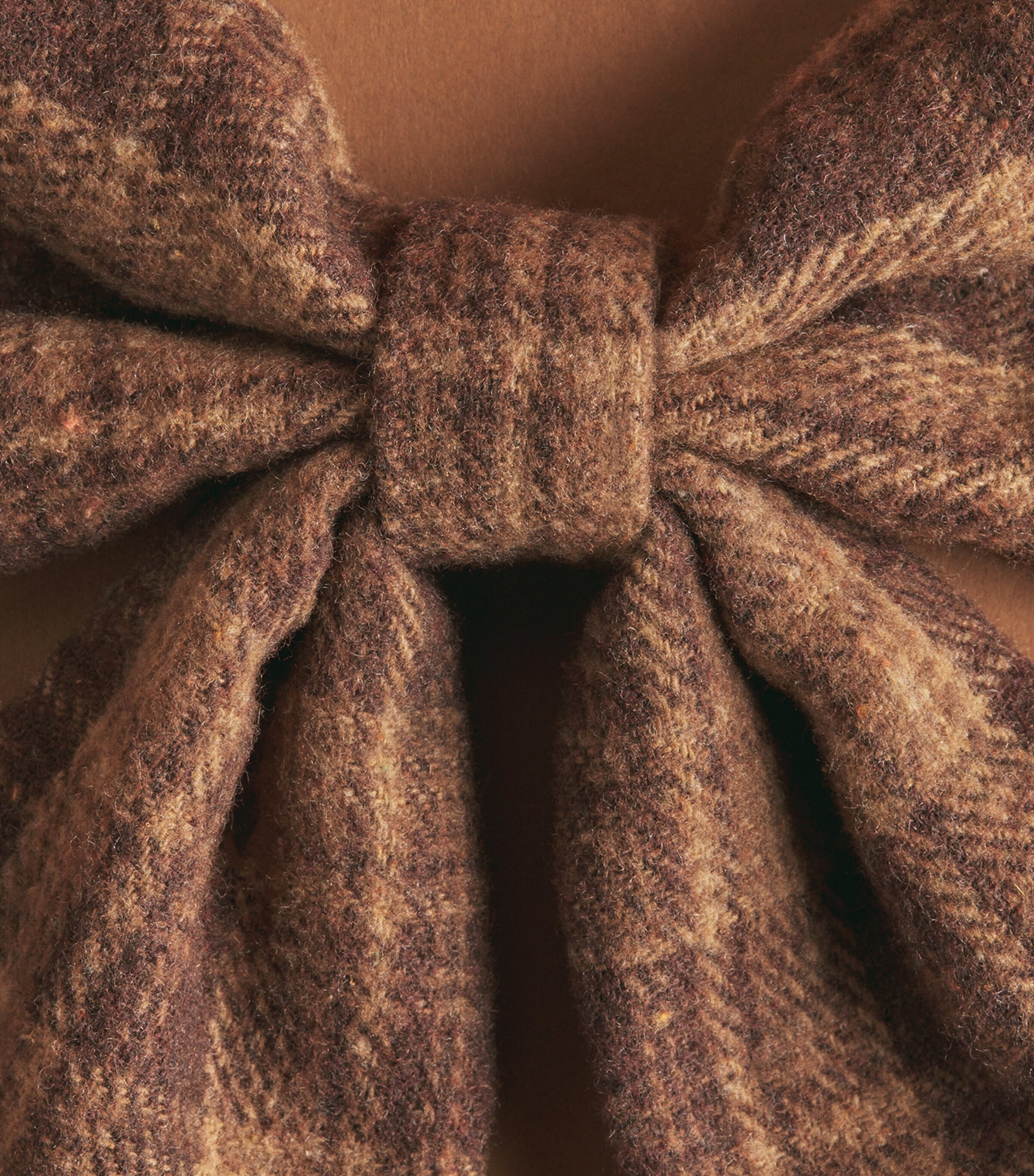 Luxury Garland Tartan Bow Tree Decoration Check Brown Image 2