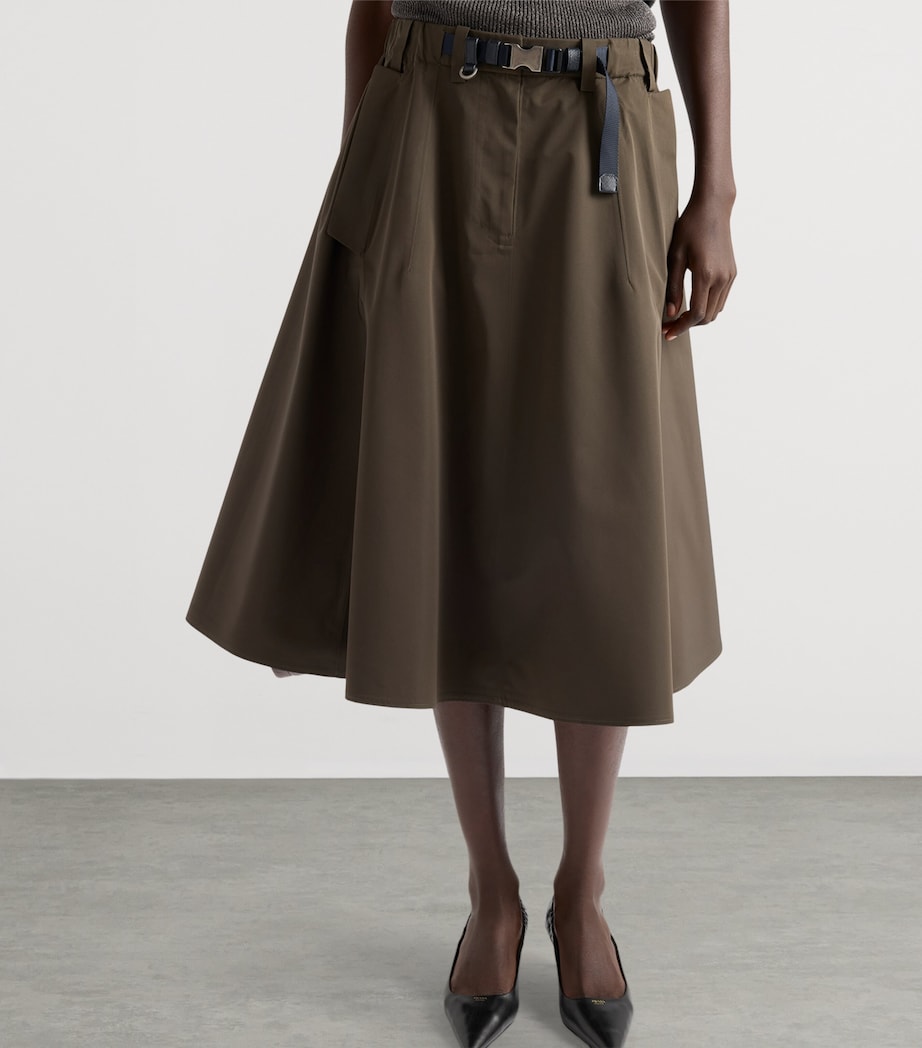 Technical Circle Midi Skirt F0334 Image 4