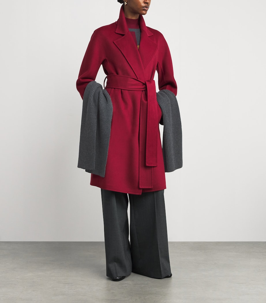 Wool-Cashmere-Silk Cardigan-Stitch Scarf SMOKE Image 3