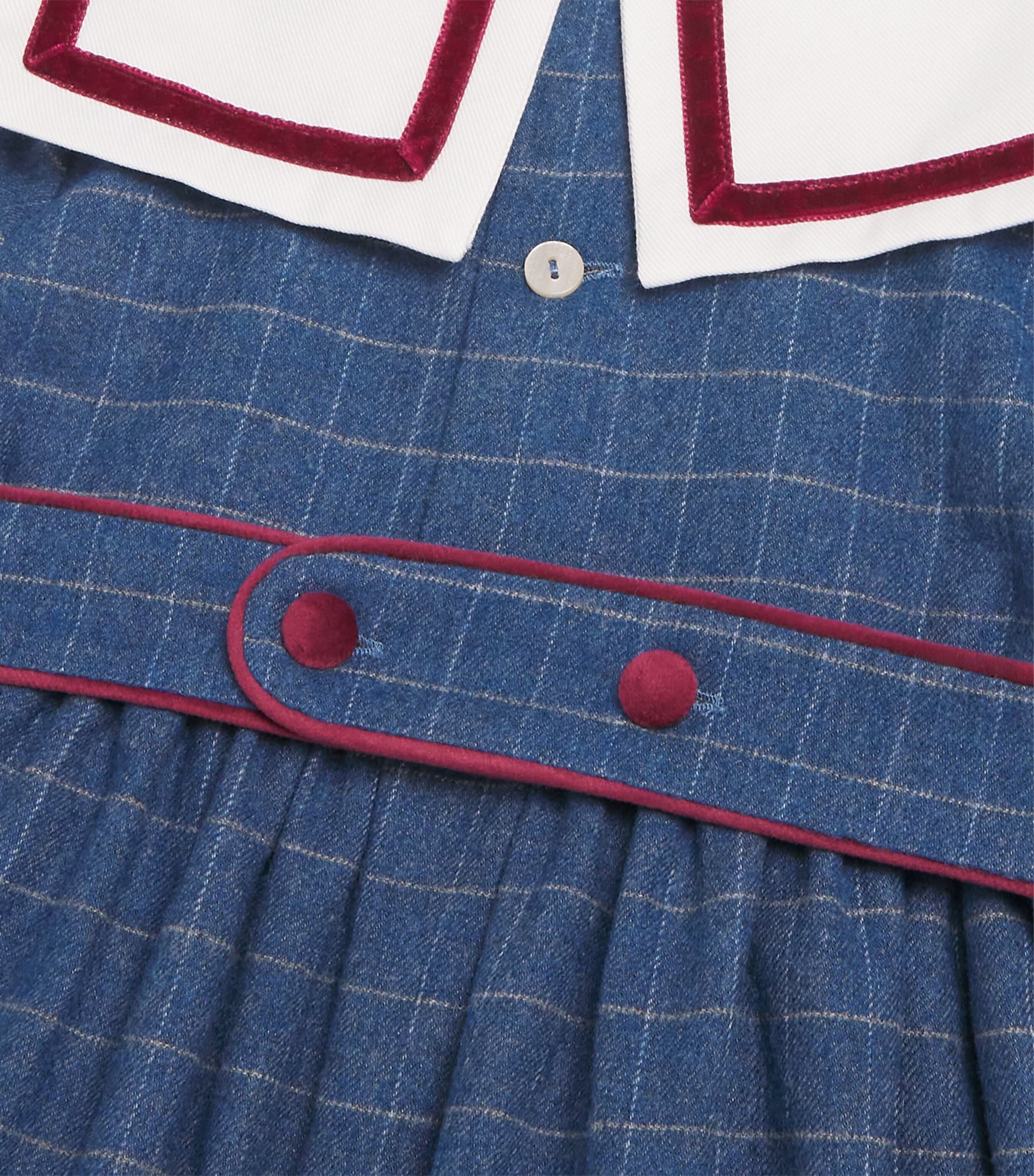 Check Collared Dress (18 Months-4 Years) BLUE Image 3