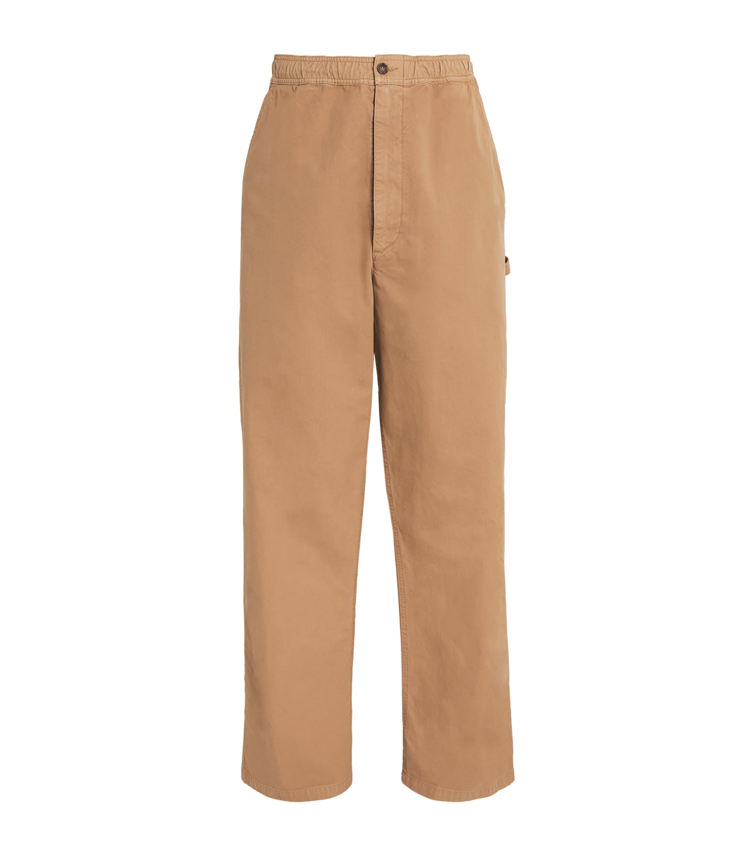 Mm6 Maison Margiela Beige Cotton Canvas Trousers In Brown