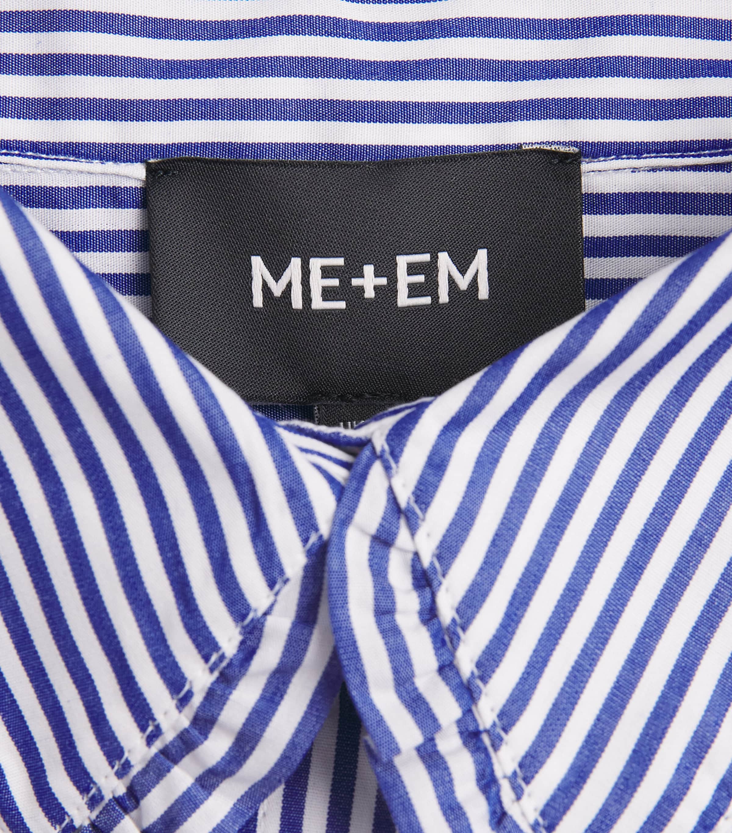 Cotton Stripe Ruffled Shirt NAVY/WHITE Image 5