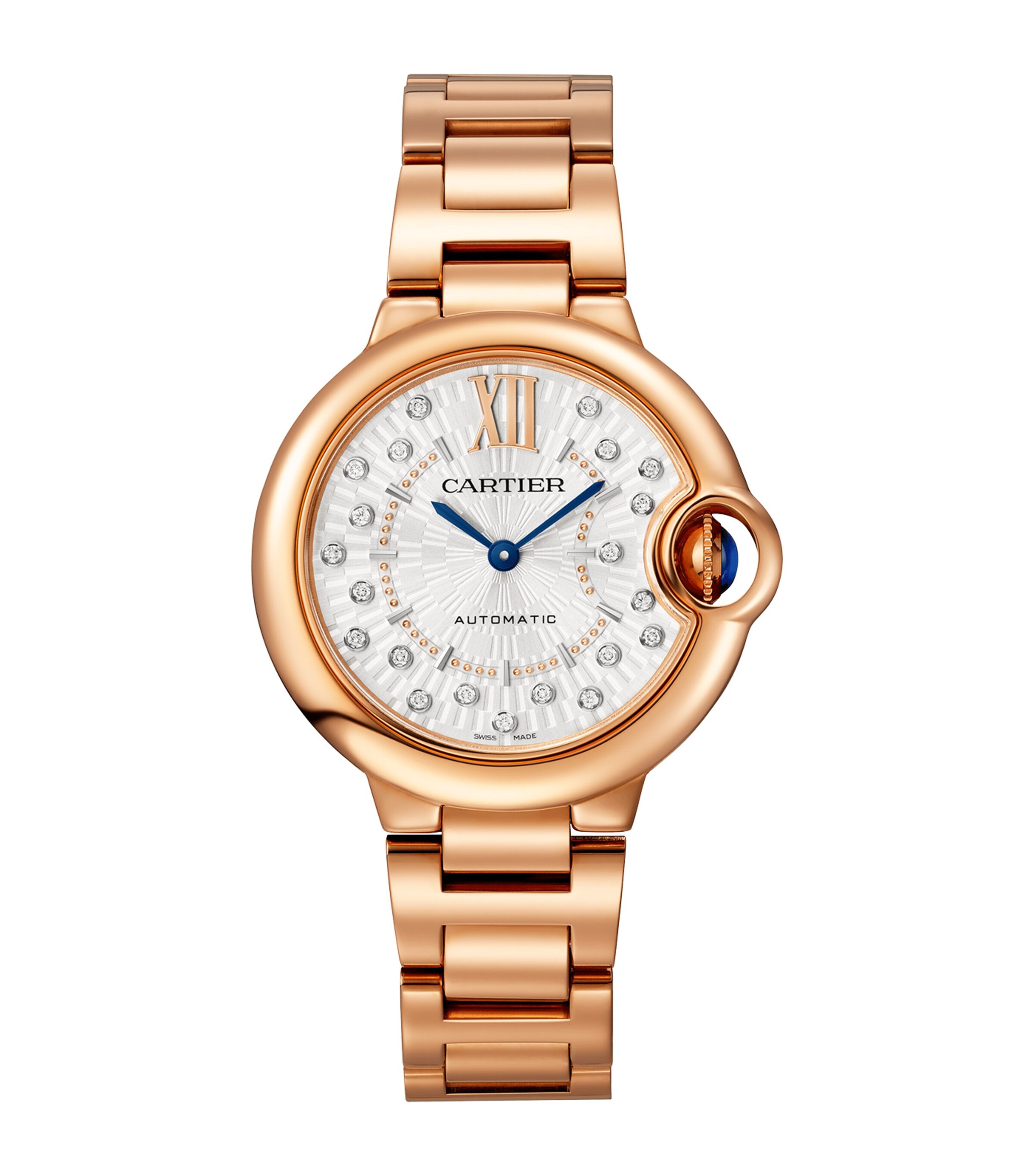 Cartier Rose Gold and Diamond Ballon Bleu de Cartier Watch 33mm Rose Gold Image 1
