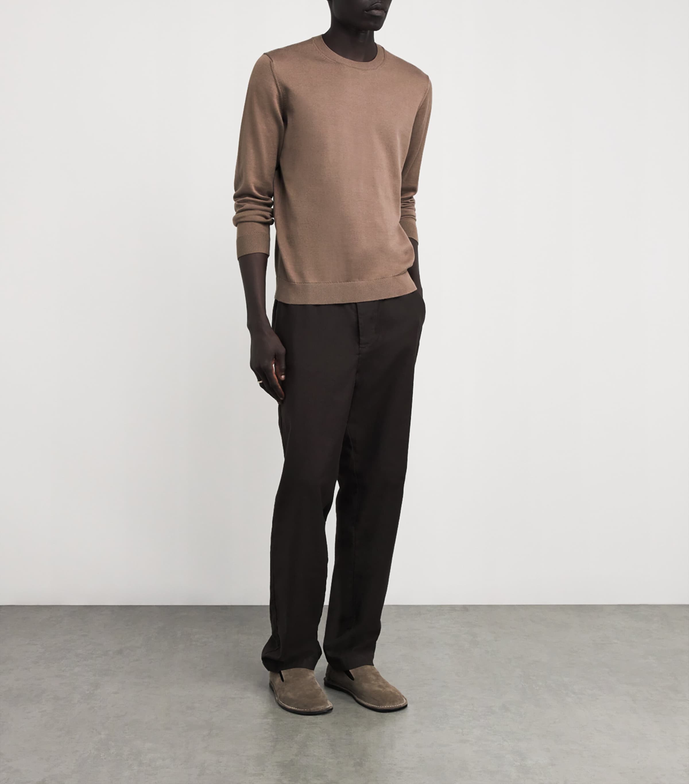 Organic Cotton Crew-Neck Sweater 5181-SOIL Image 2