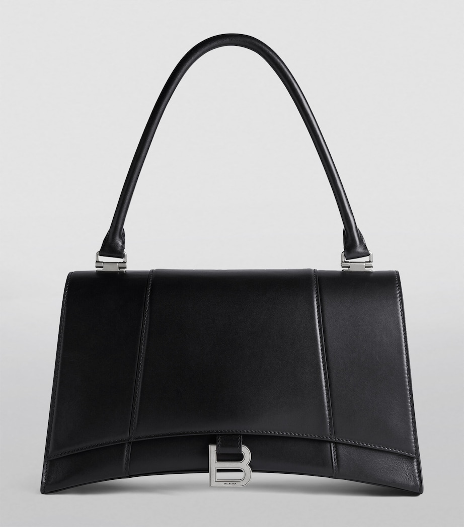 Balenciaga Medium Leather Hourglass Top-Handle Bag Image 2