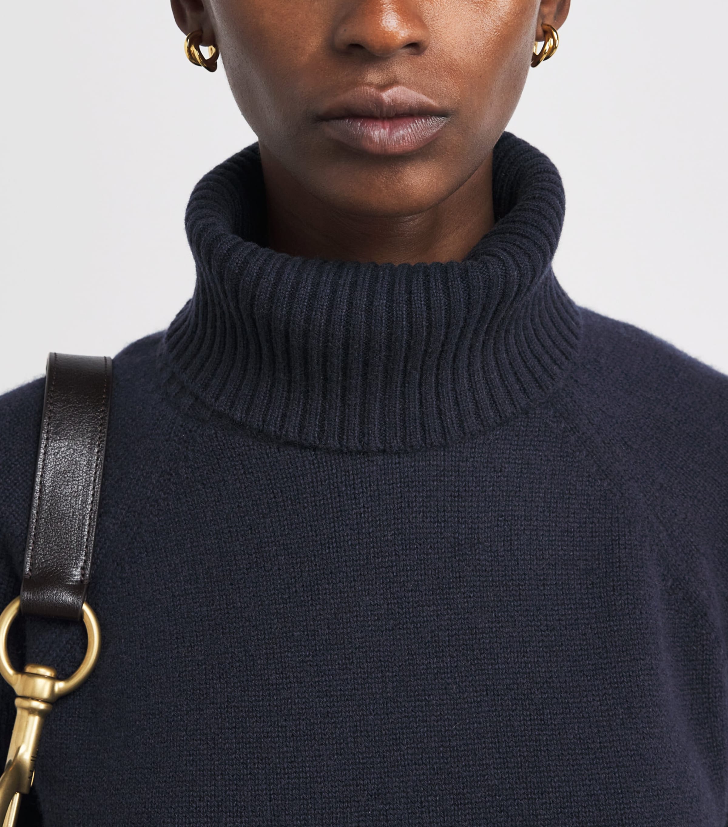 Cashmere Rollneck Sweater NAVY Image 6