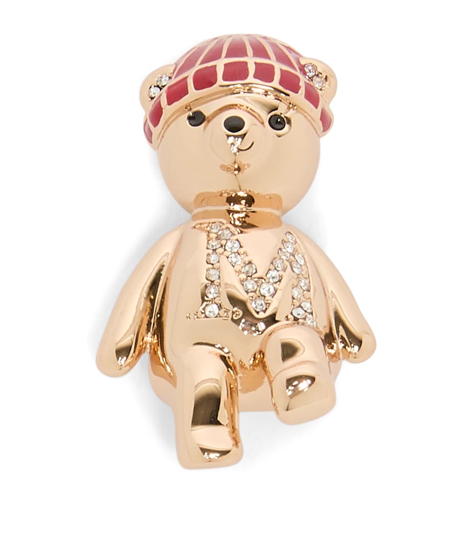 Max Mara Diamanté Teddy Bear Brooch Skin Dore Image 1