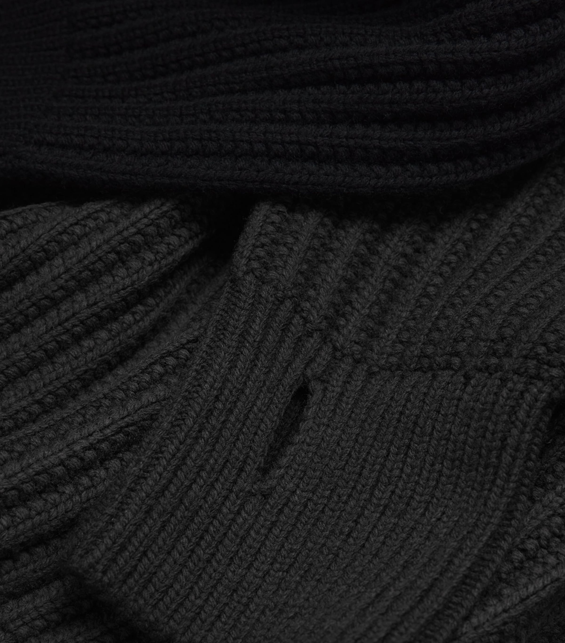 Wool Ribbed Sweater BLACK Image 5
