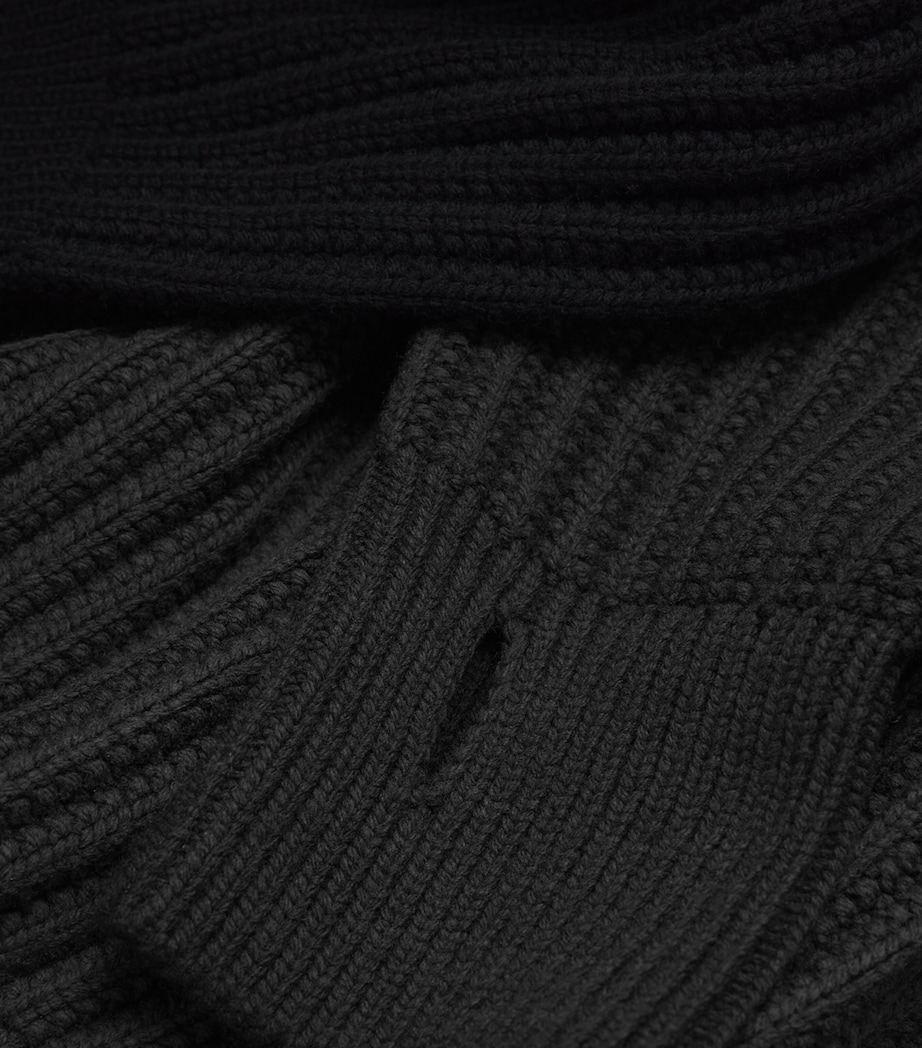 Wool Ribbed Sweater BLACK Image 5