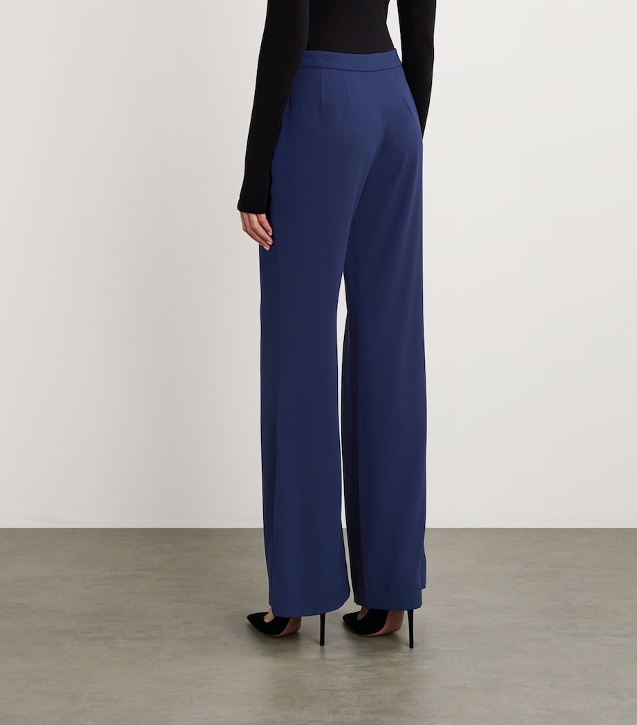 SABINA BILENKO Womens Willow Wide-Leg Trousers Navy Image 4