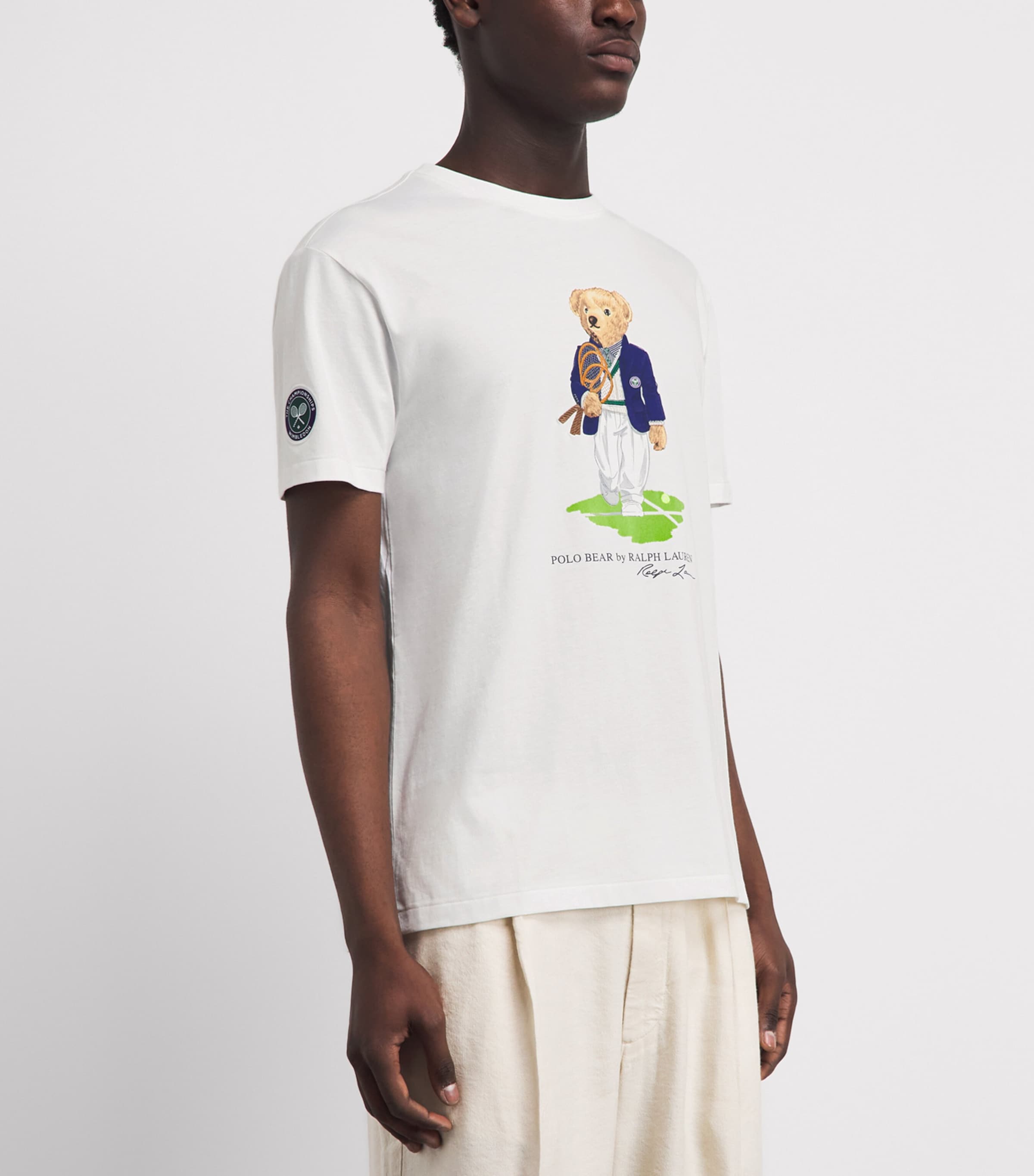 RLX Ralph Lauren White x Wimbledon Bear T-Shirt | Harrods US