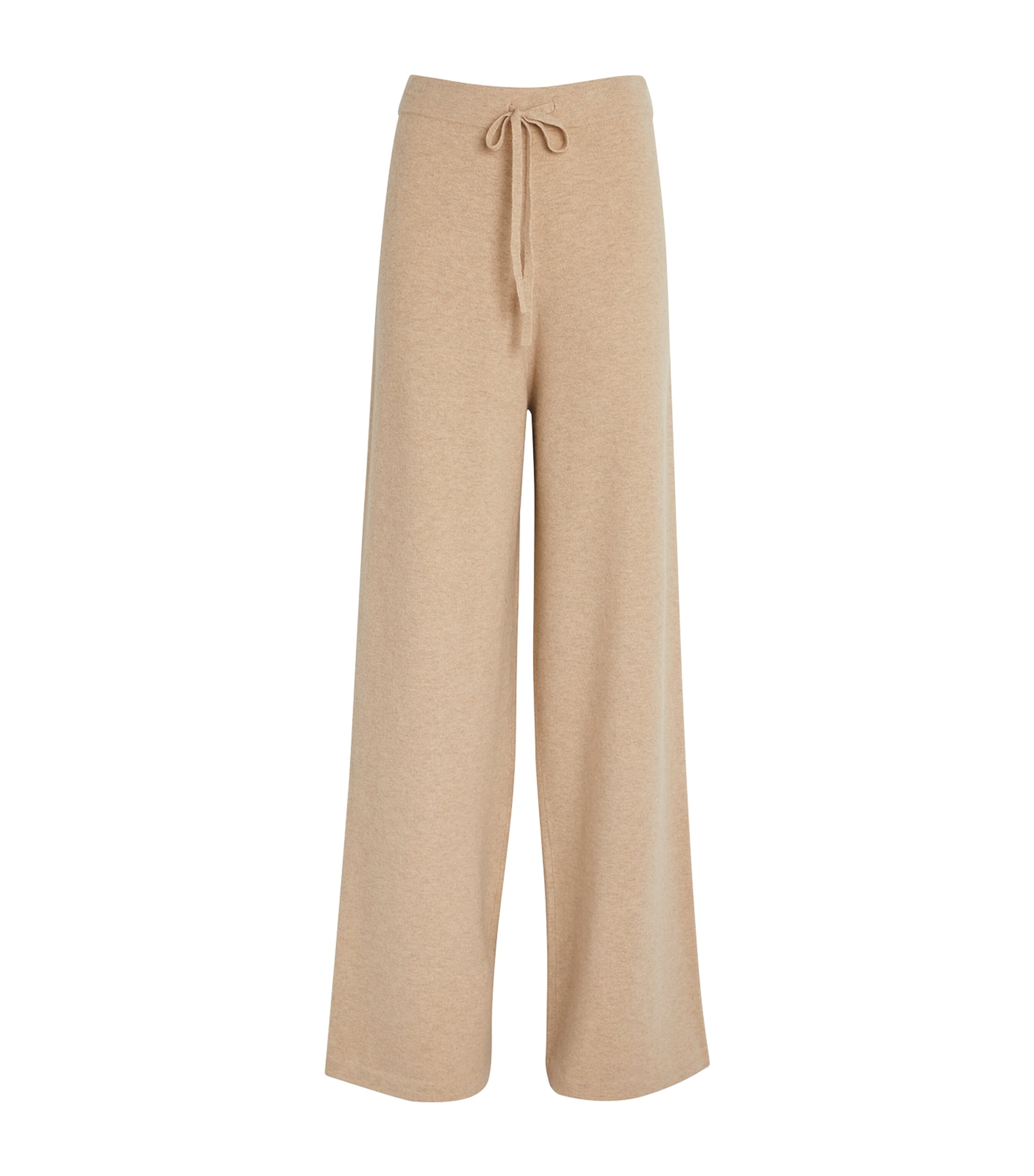 Shop Yves Salomon Wool Wide-leg Trousers In Beige