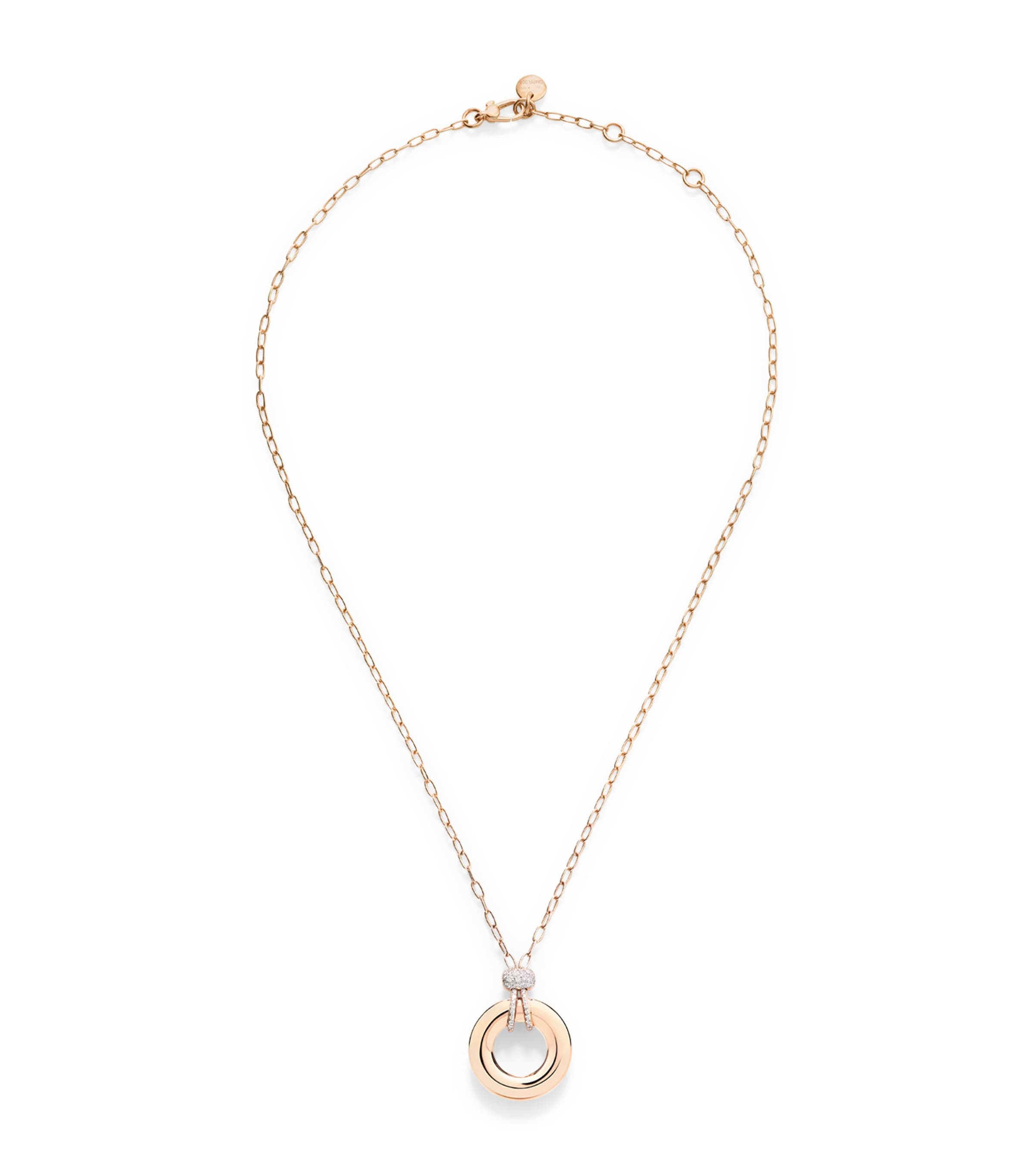 Pomellato Rose Gold And Diamond Iconica Pendant Necklace