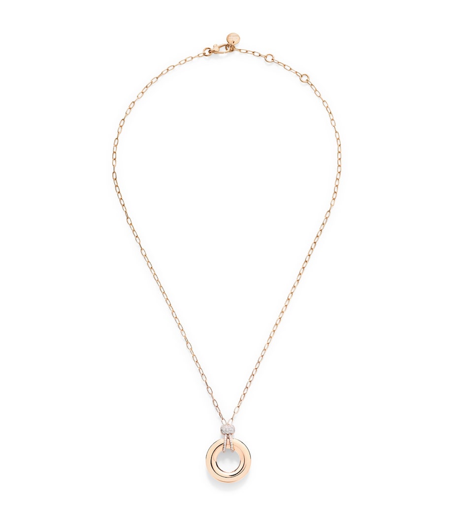 Rose Gold and Diamond Iconica Pendant Necklace DB000 Image 1