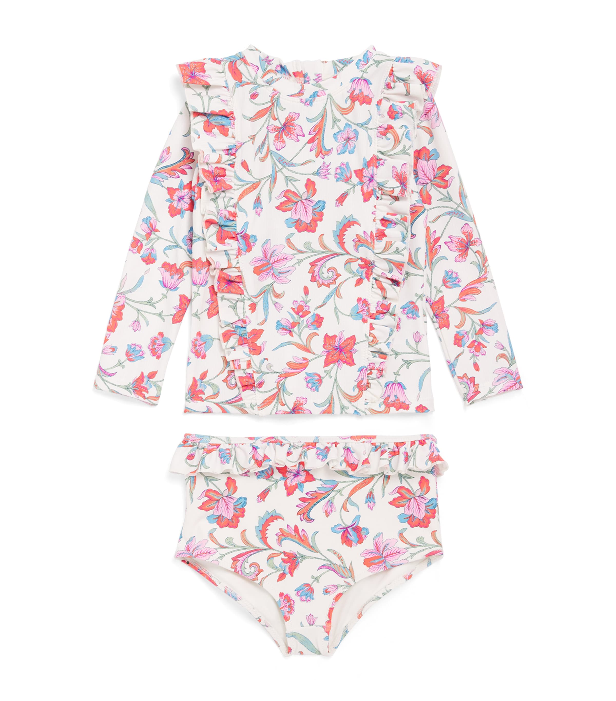 Louise Misha Floral Yanika Tankini and Shorts Set  (24 Months) Cream Floral Haven Image 1