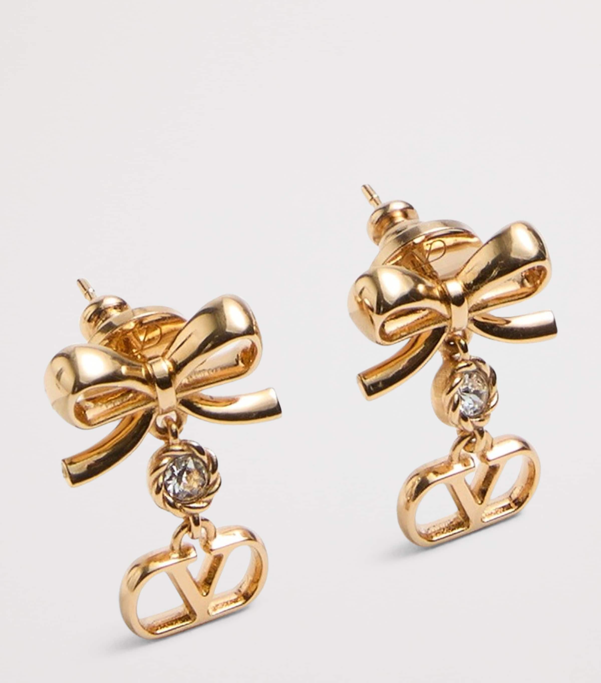 Valentino Garavani Bow-Detail VLogo Earrings Image 2