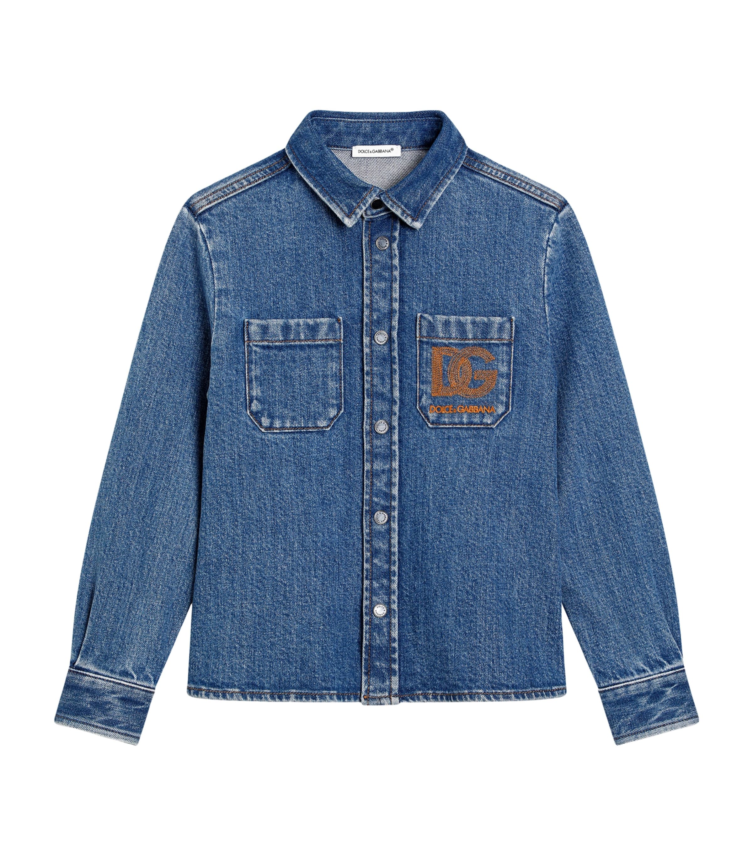 Stretch-Cotton Denim Shirt (8-12 Years) S9000-COMBINED Image 1