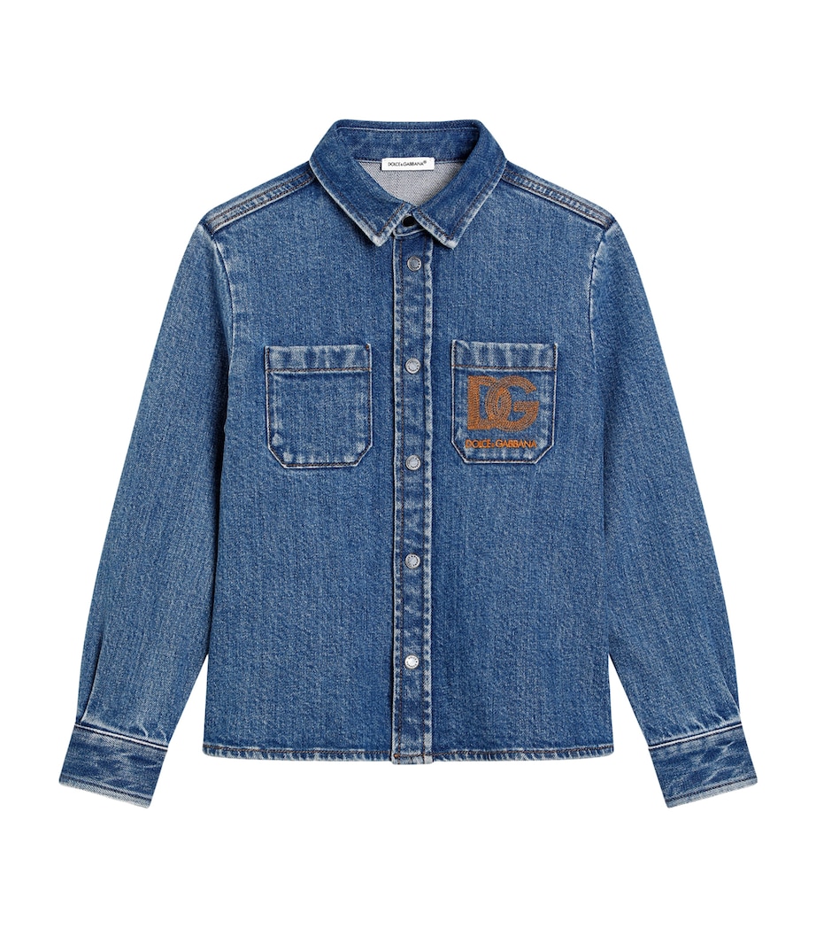 Stretch-Cotton Denim Shirt (8-12 Years) S9000-COMBINED Image 1