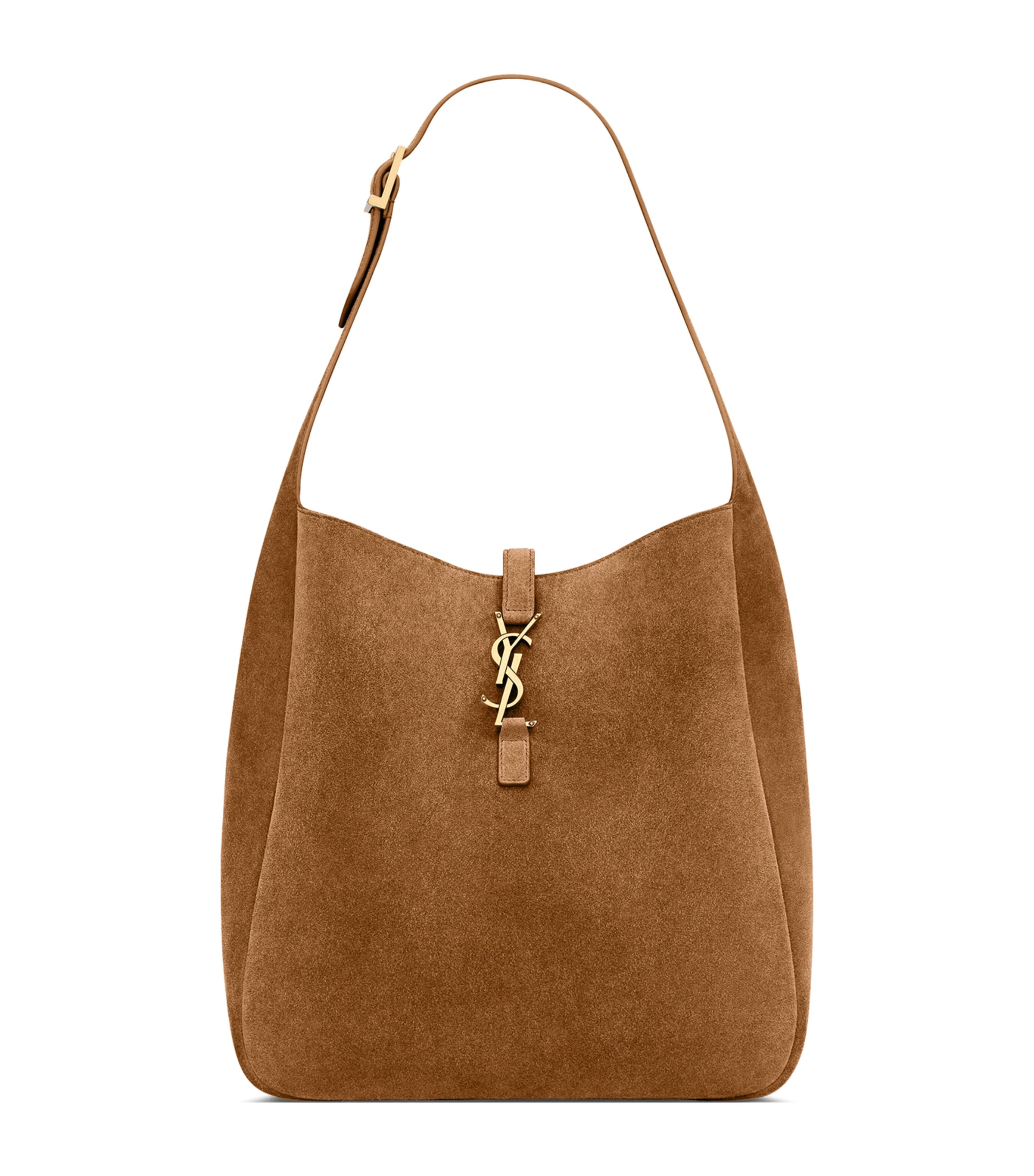 Saint Laurent Large Suede Le 5 À 7 Shoulder Bag In Sand