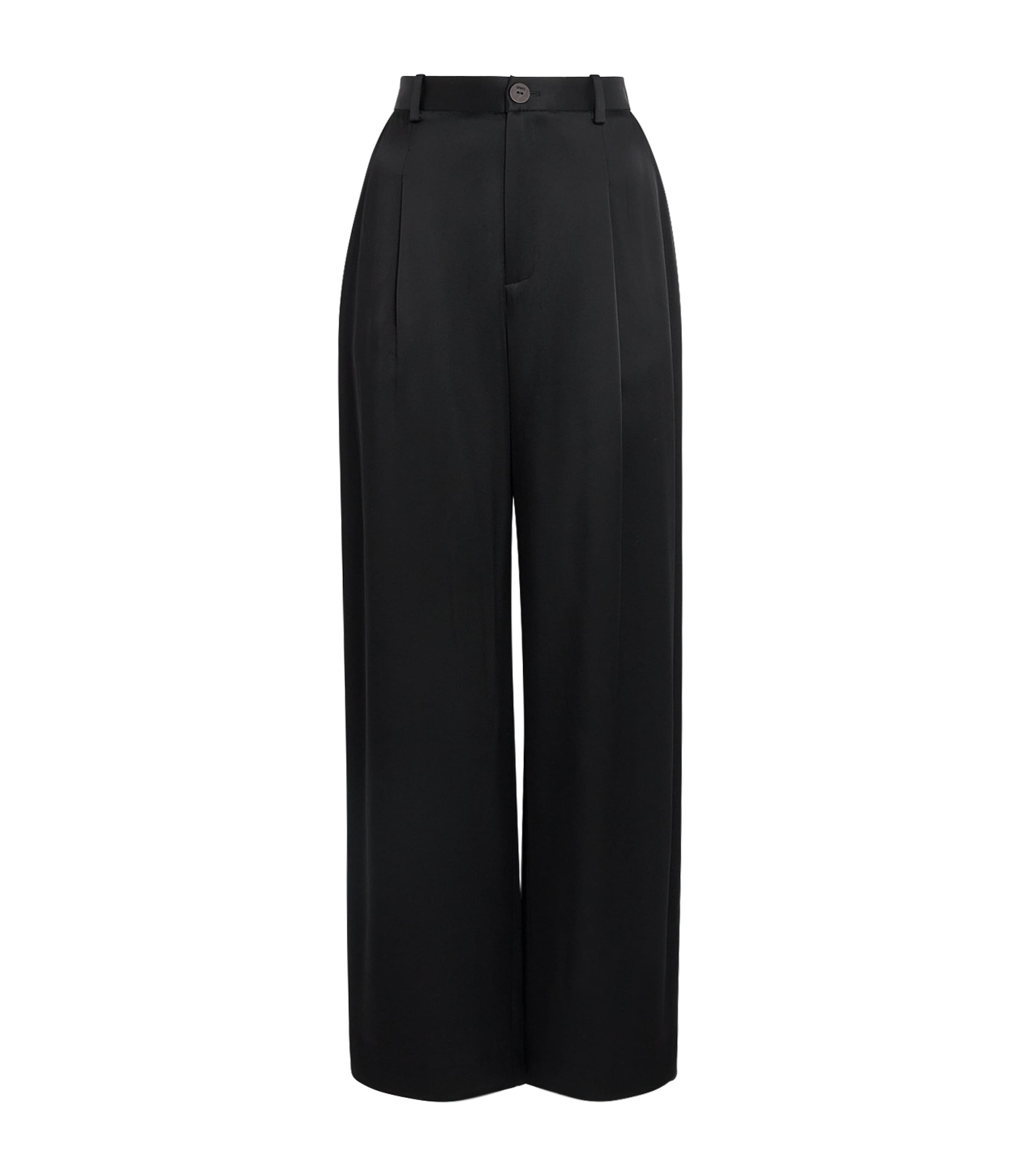 Lapointe Satin Relaxed Pleated Trousers