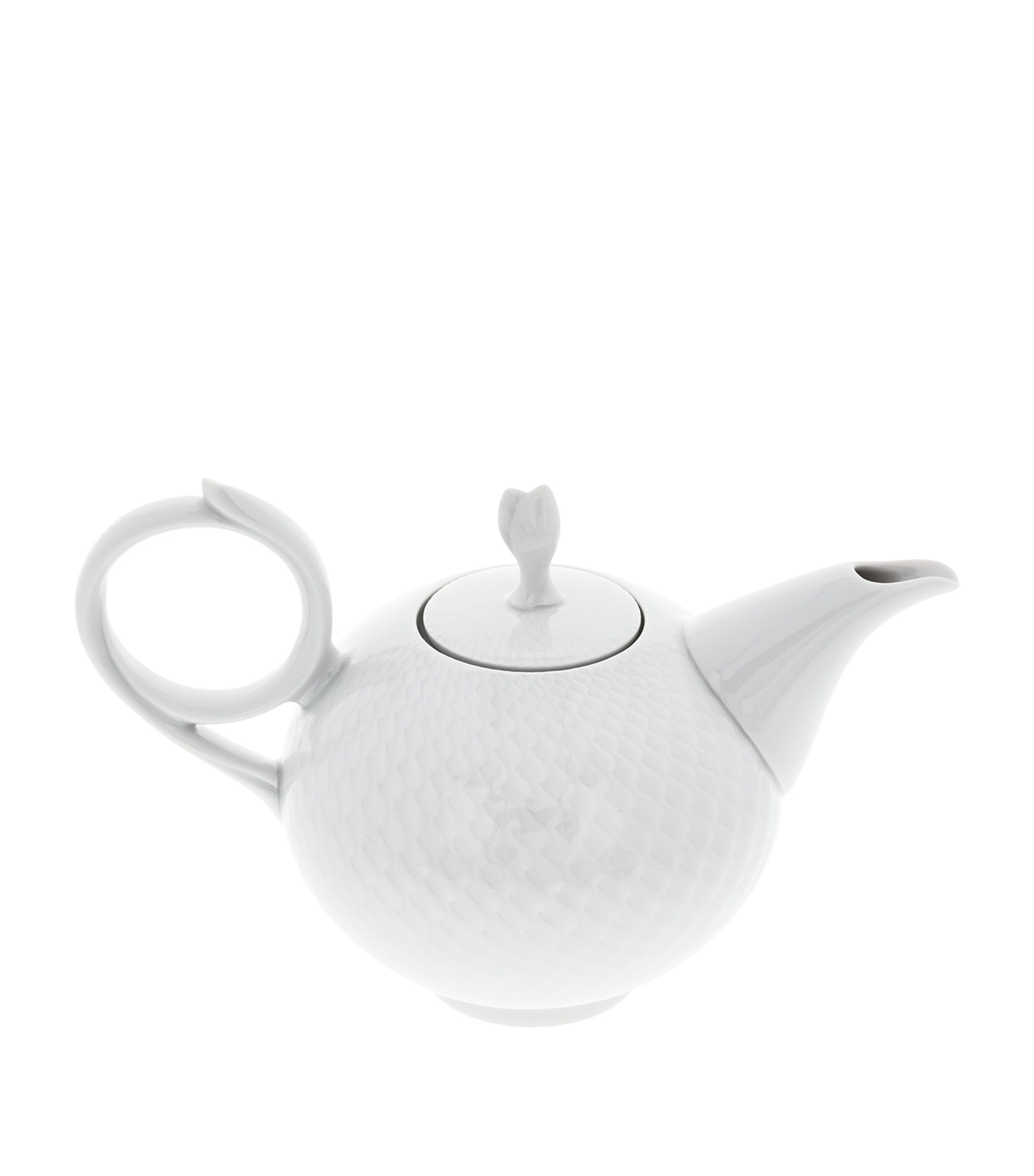 Waves Relief Teapot WHITE Image 5