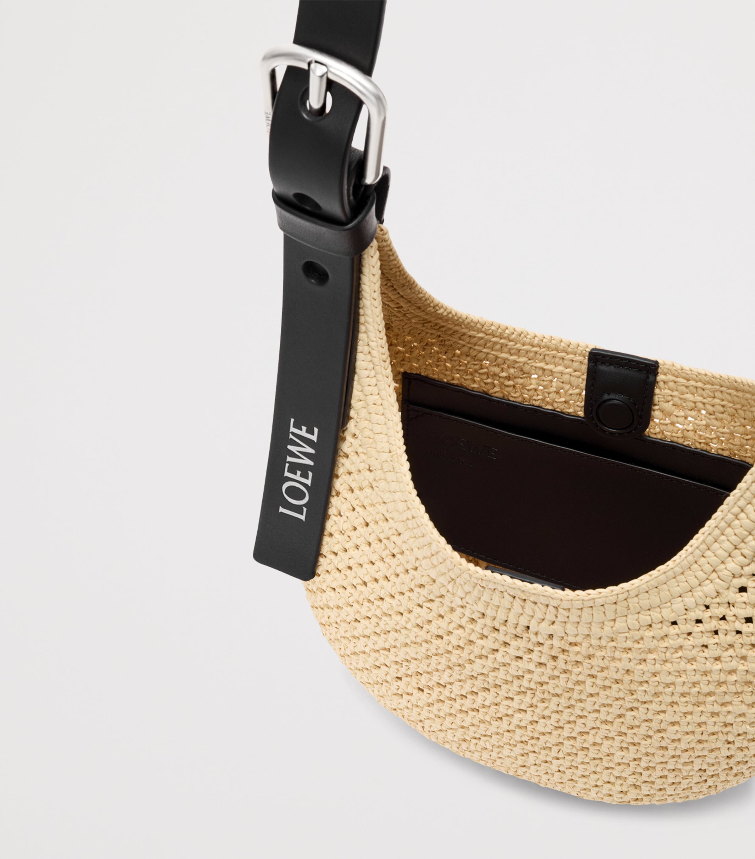 LOEWE x Paula's Ibiza Mini Punch-Hole Cross-Body Bag Natural/black Image 5