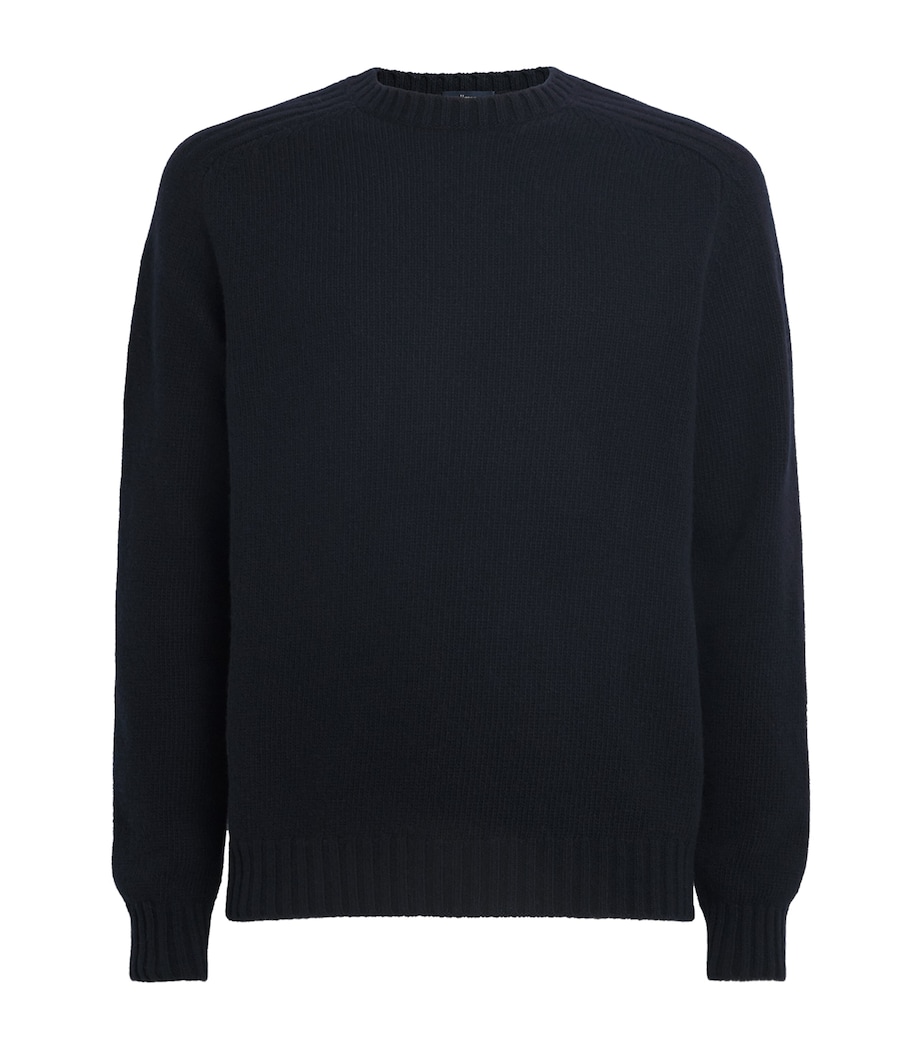Wool Crew-Neck Sweater 9200 BLUE Image 1