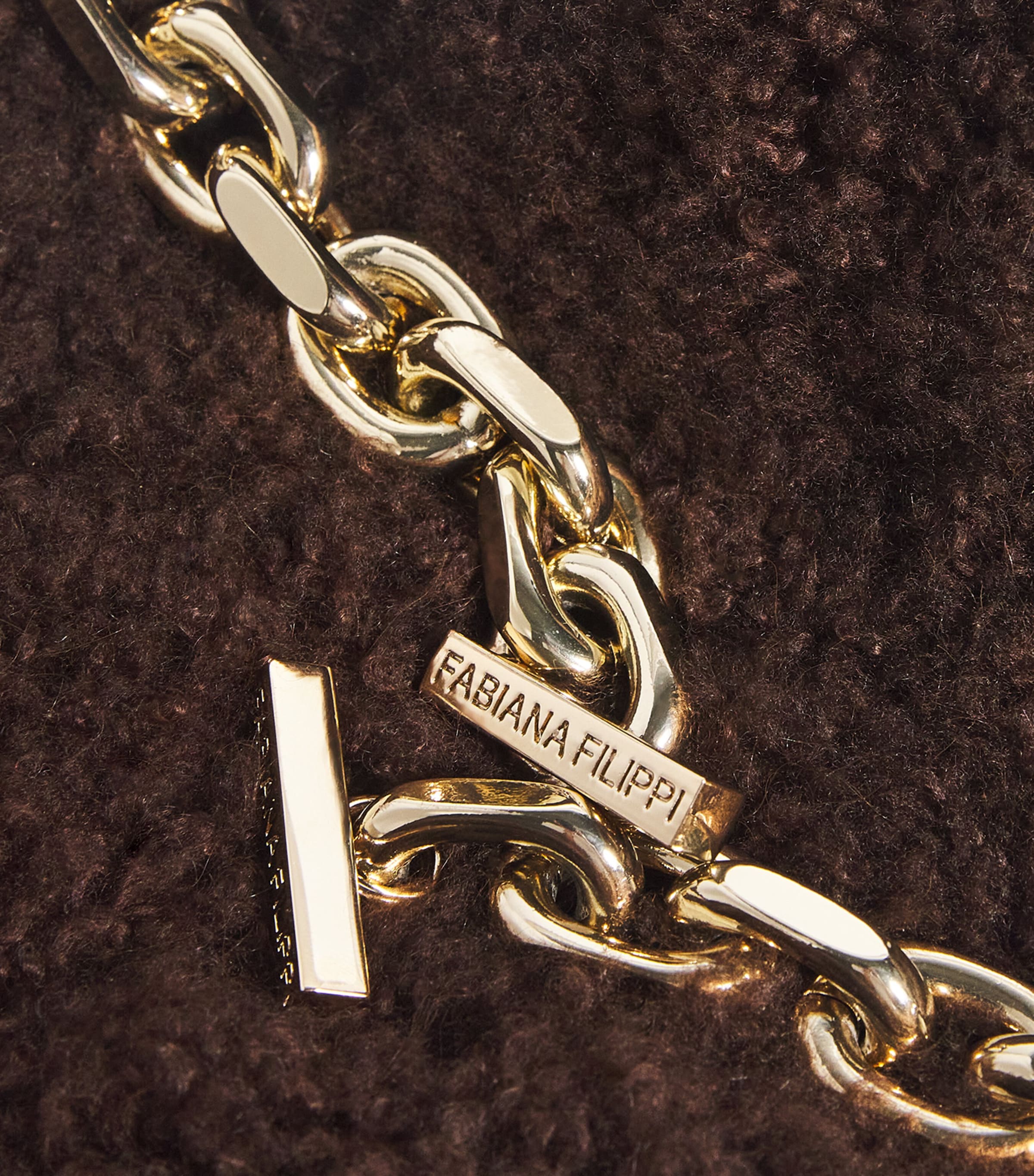 Medium Shearling Shoulder Bag 1269 EBANO Image 5