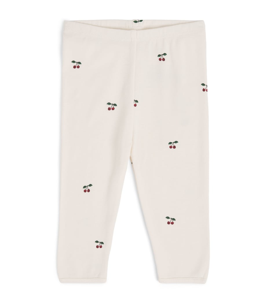 KONGES SLOJD Organic Cotton Cherry Leggings (0-24 Months) Image 1