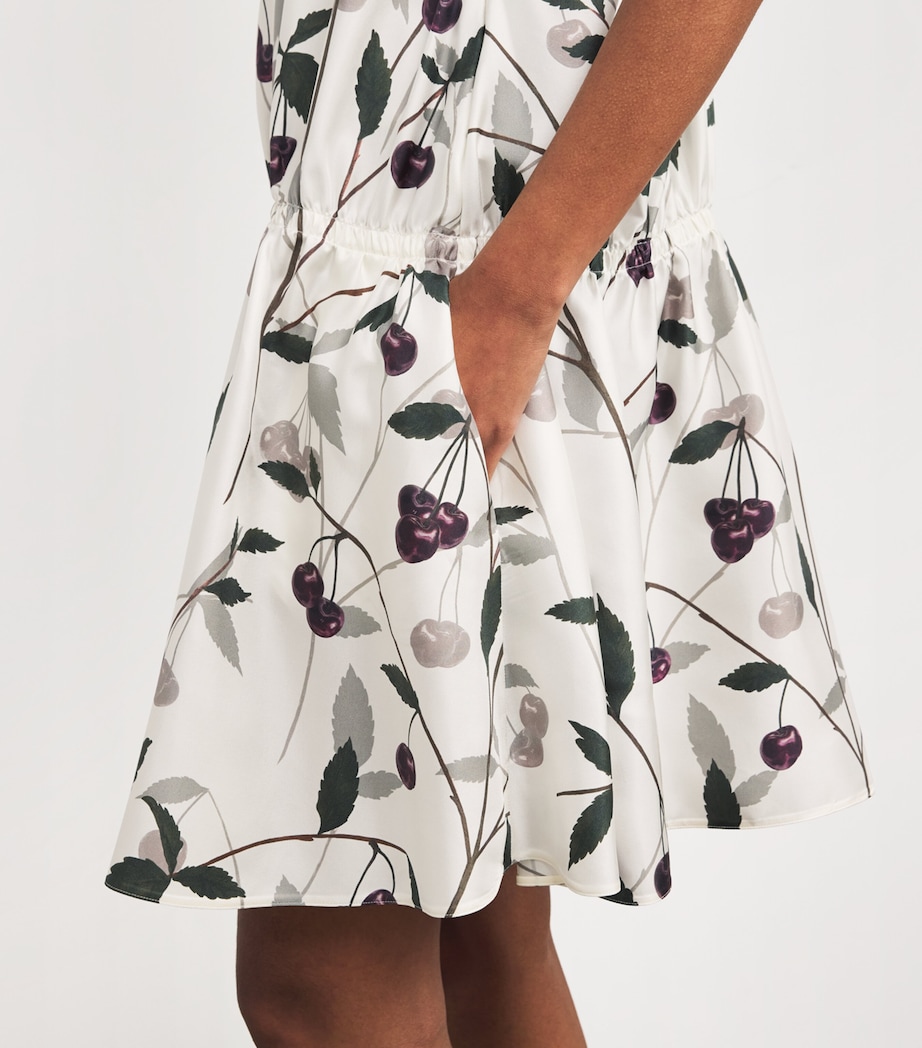 Silk High Summer Cherry Mini Dress 9200 CREAM Image 5