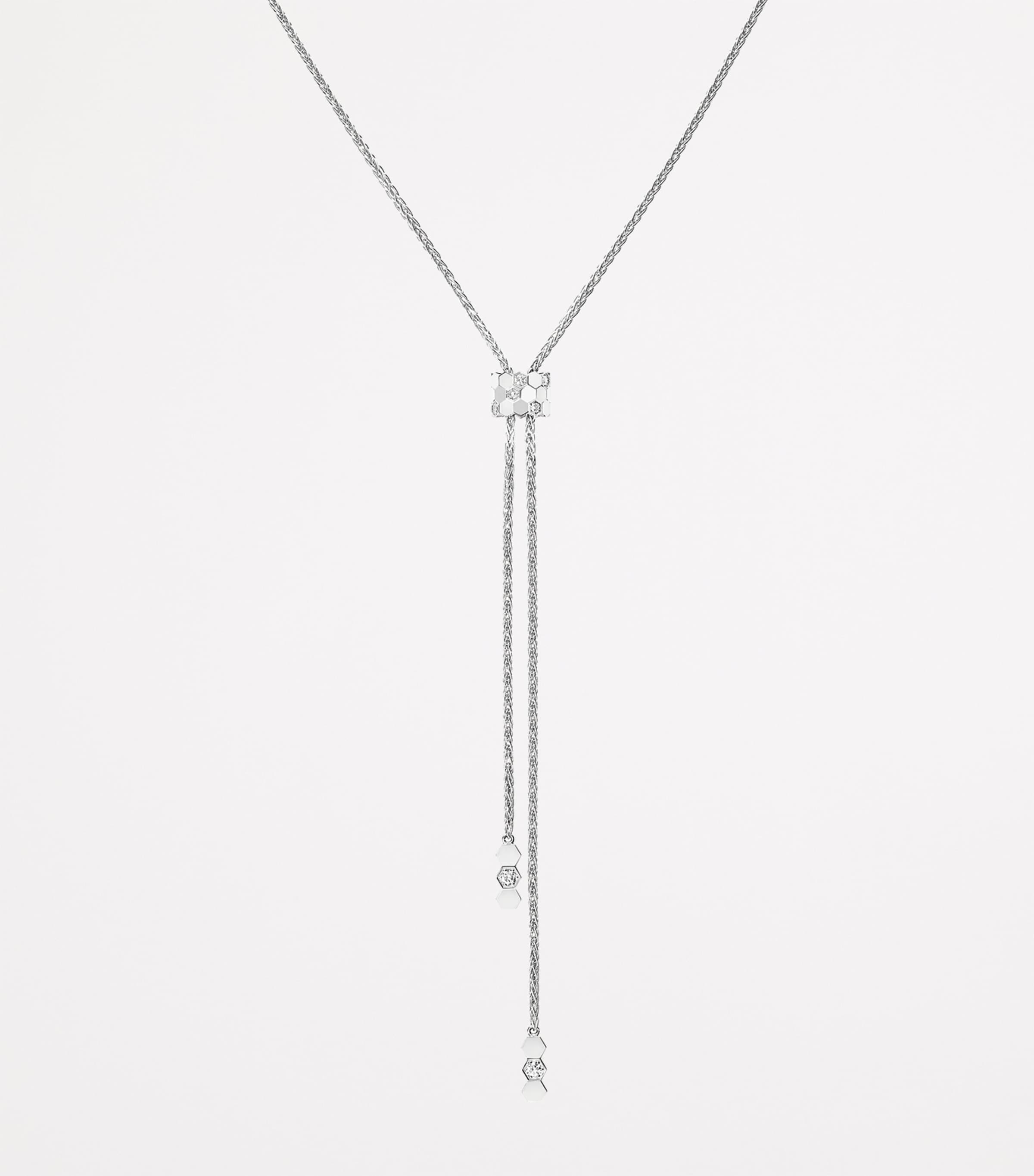 White Gold and Diamond Bee de Chaumet Pendant Necklace WHITE GOLD Image 2